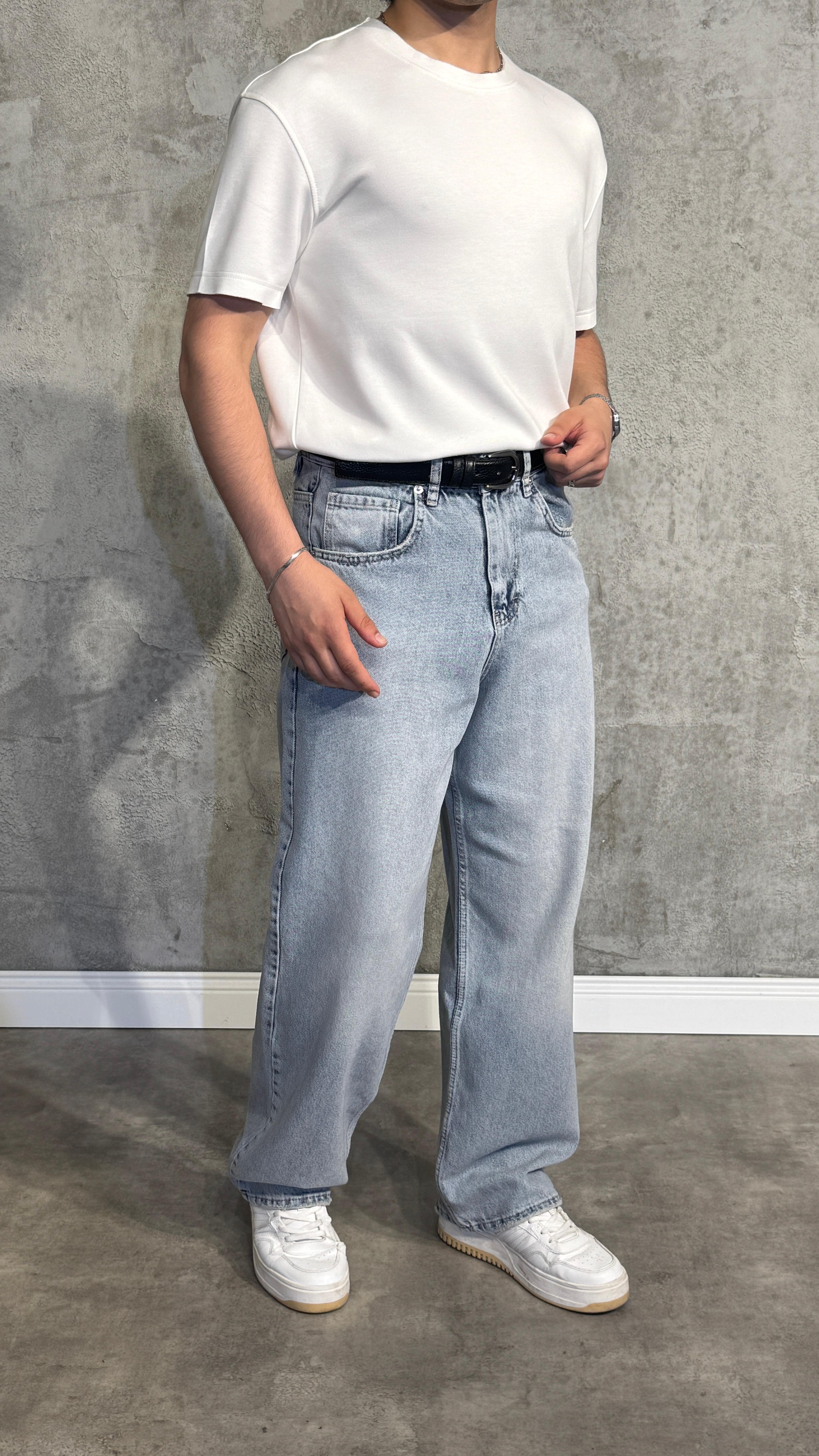 Extra Baggy Yüksek Bel Kot Pantolon