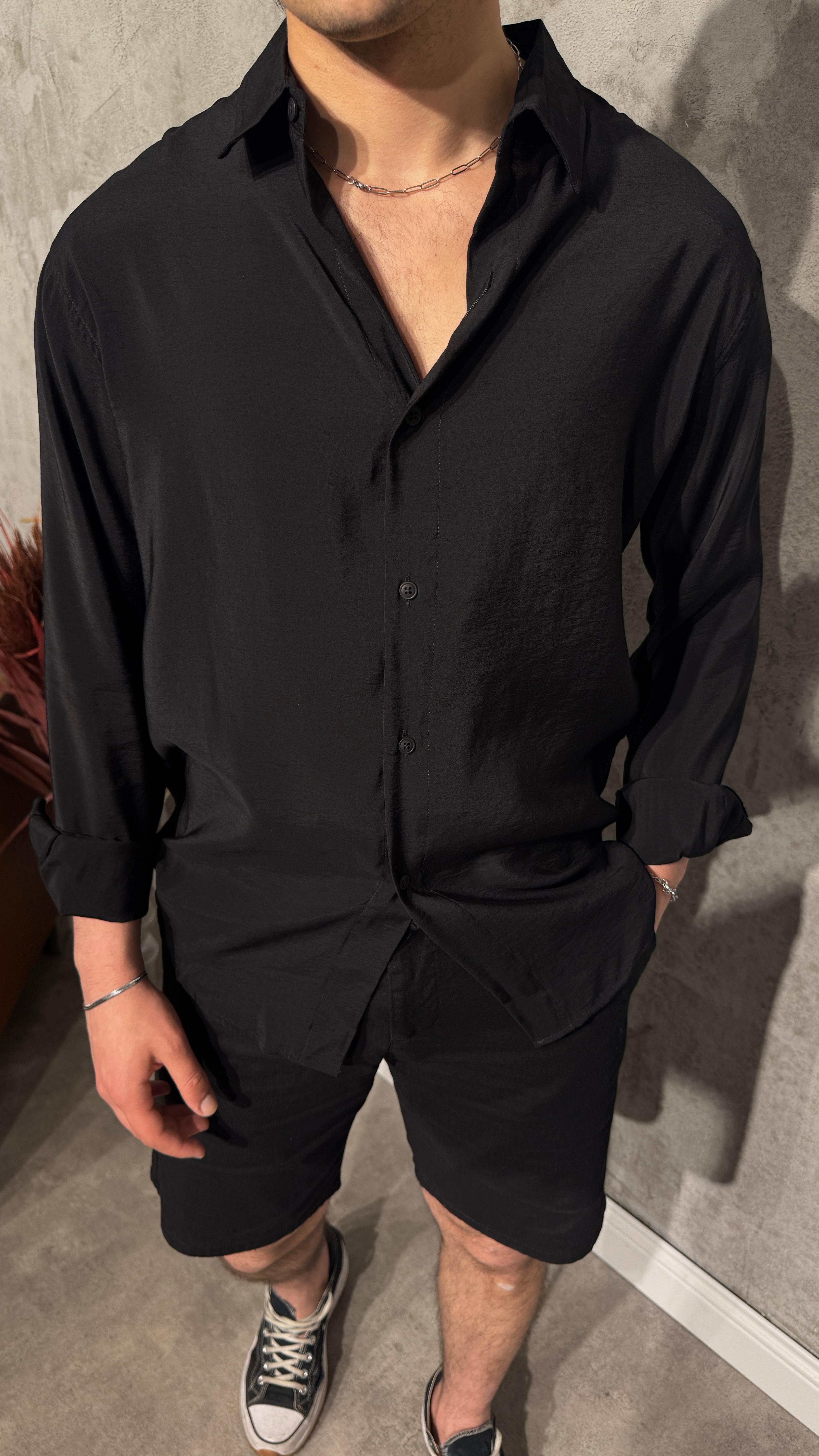 Oversize Tensel Gömlek