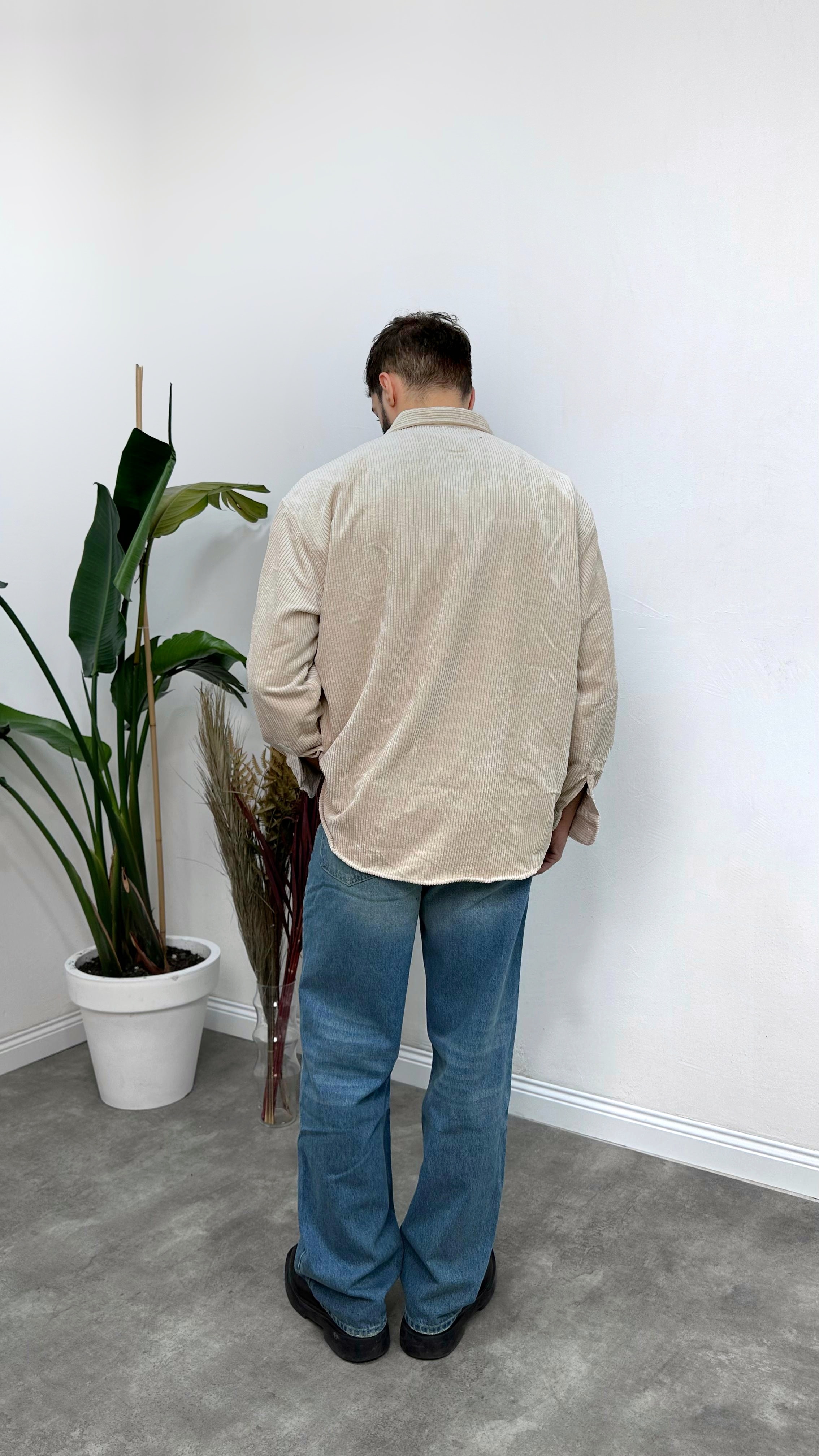 Oversize Kadife Gömlek