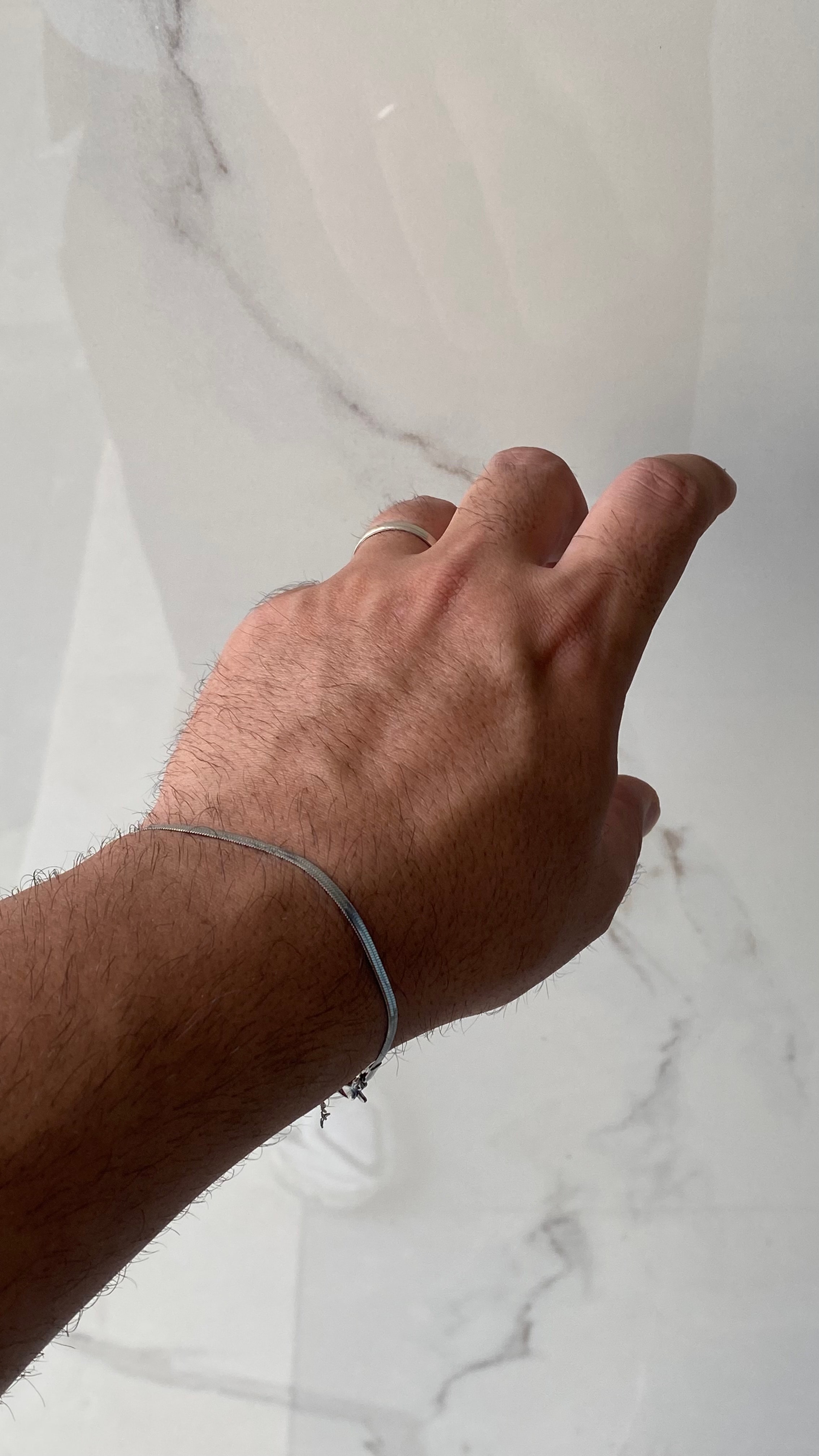 Erkek Minimalist Çelik Bileklik