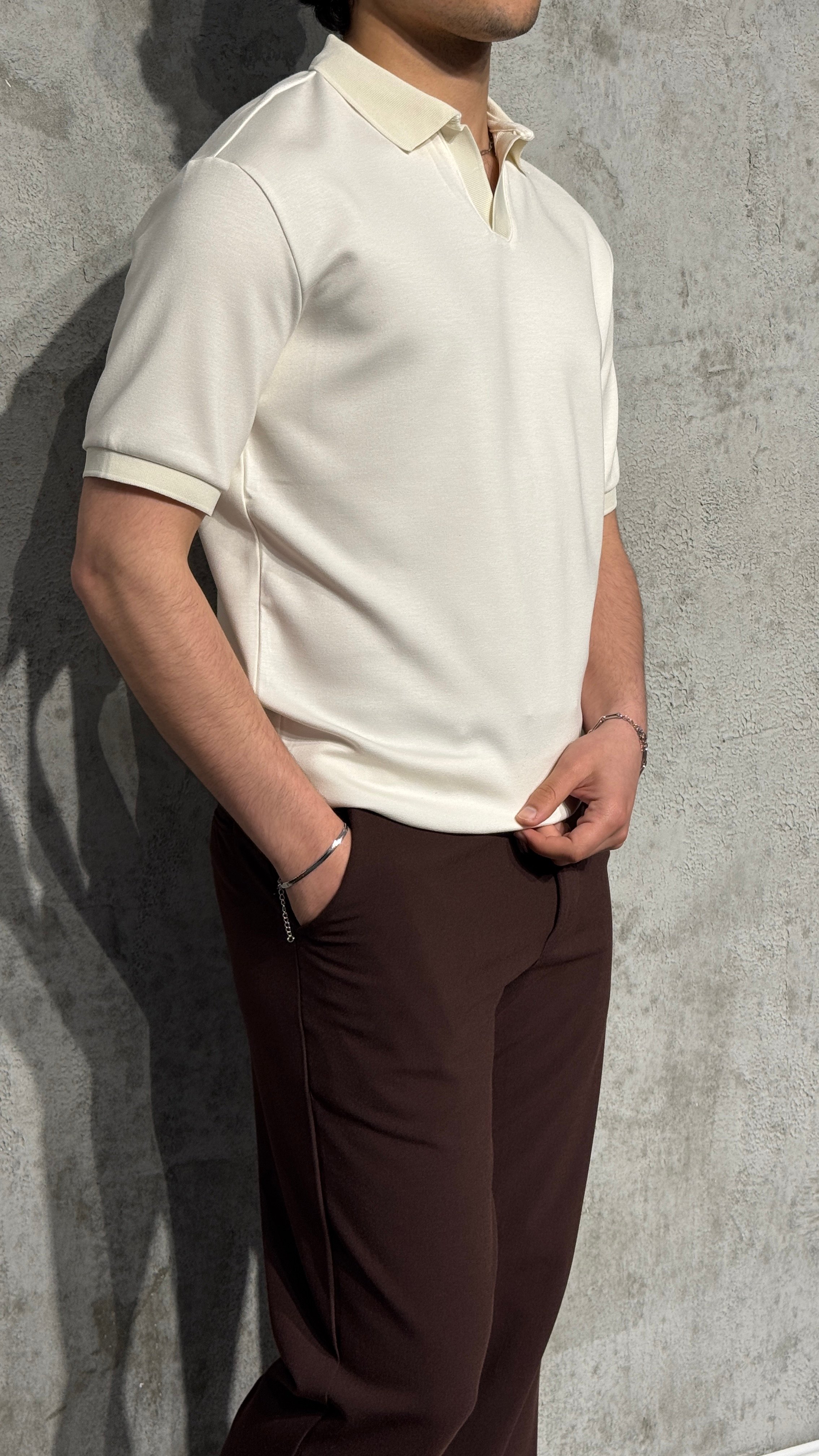 Premium Modal Kumaş Polo Yaka Tişört