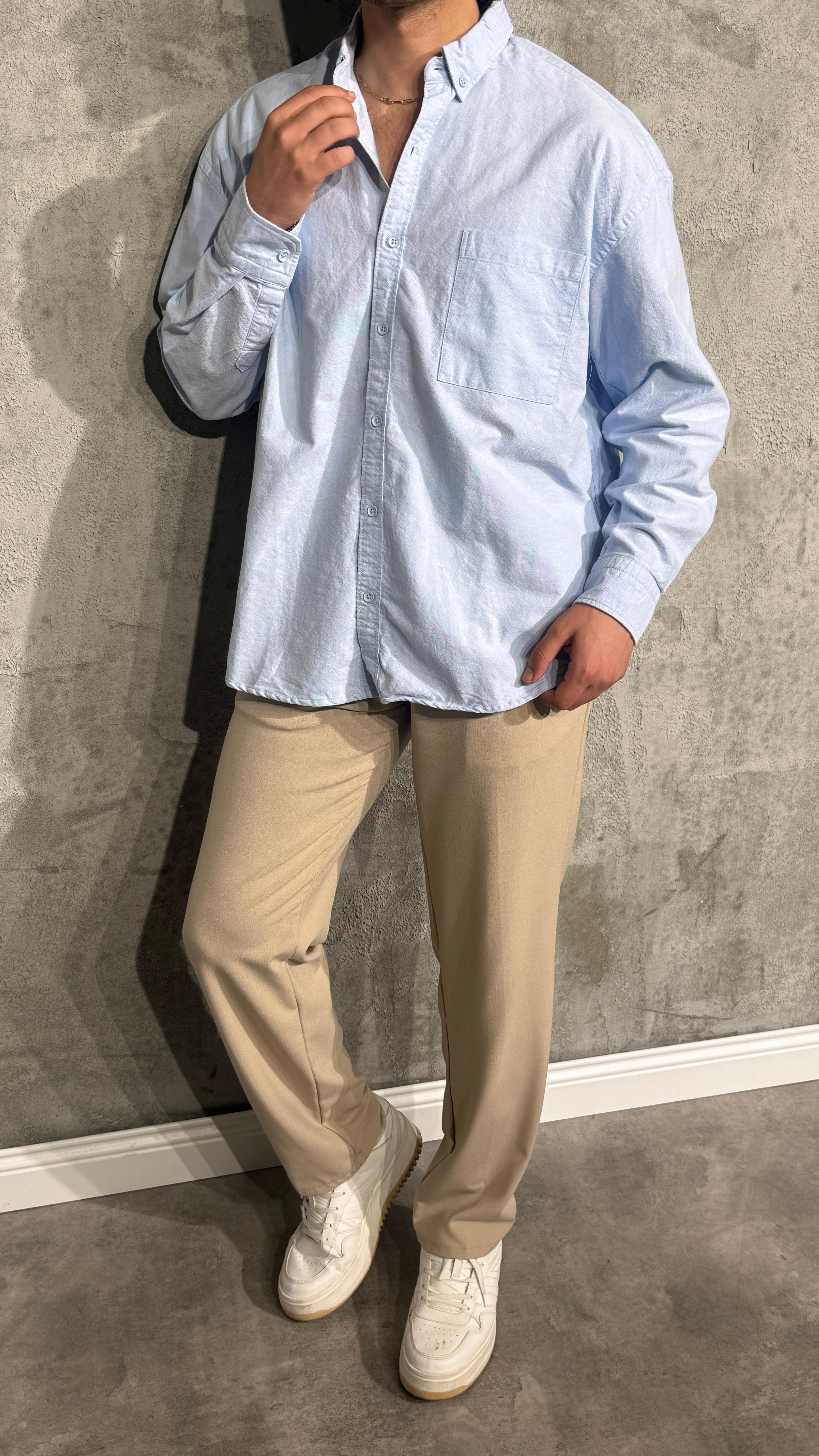 Oversize Oxford Gömlek