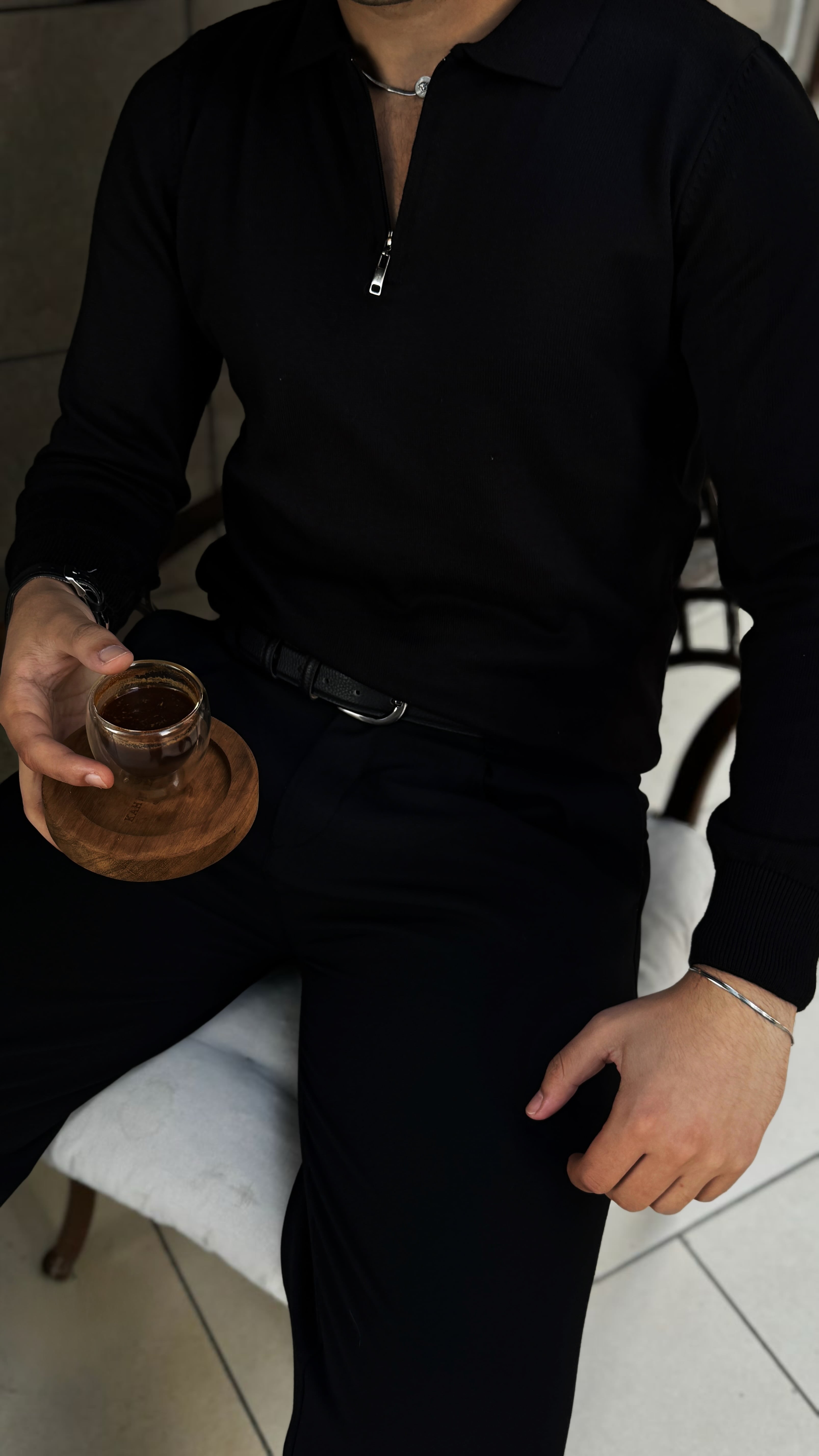 Erkek Yarım Fermuar Yüksek Kalite Triko
