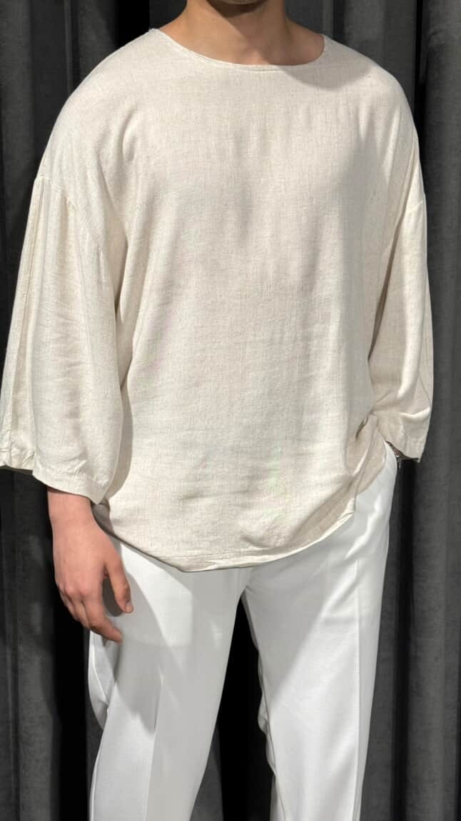 Premium Oversize Keten Tişört