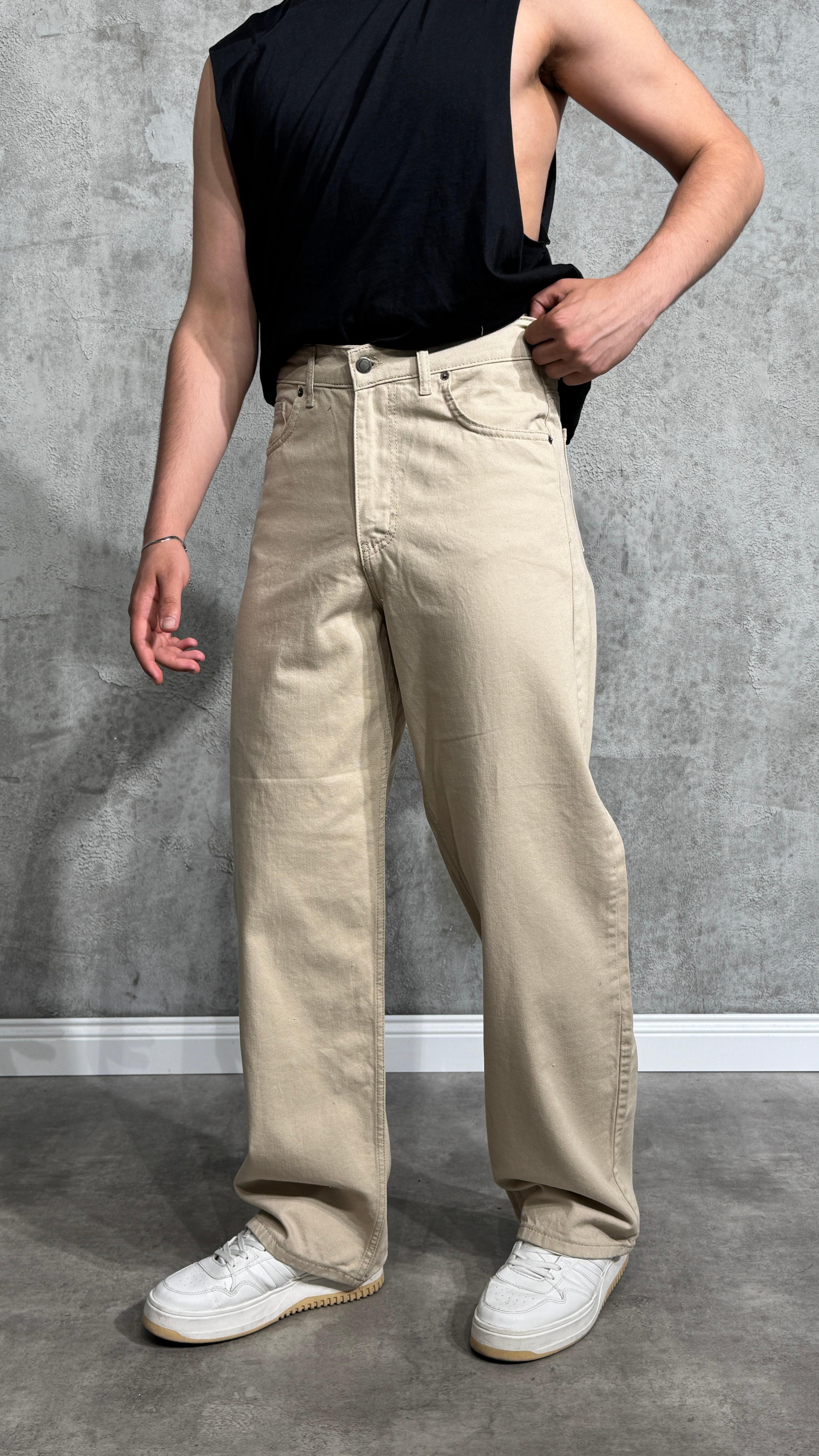 Yüksek Bel Baggy Jean