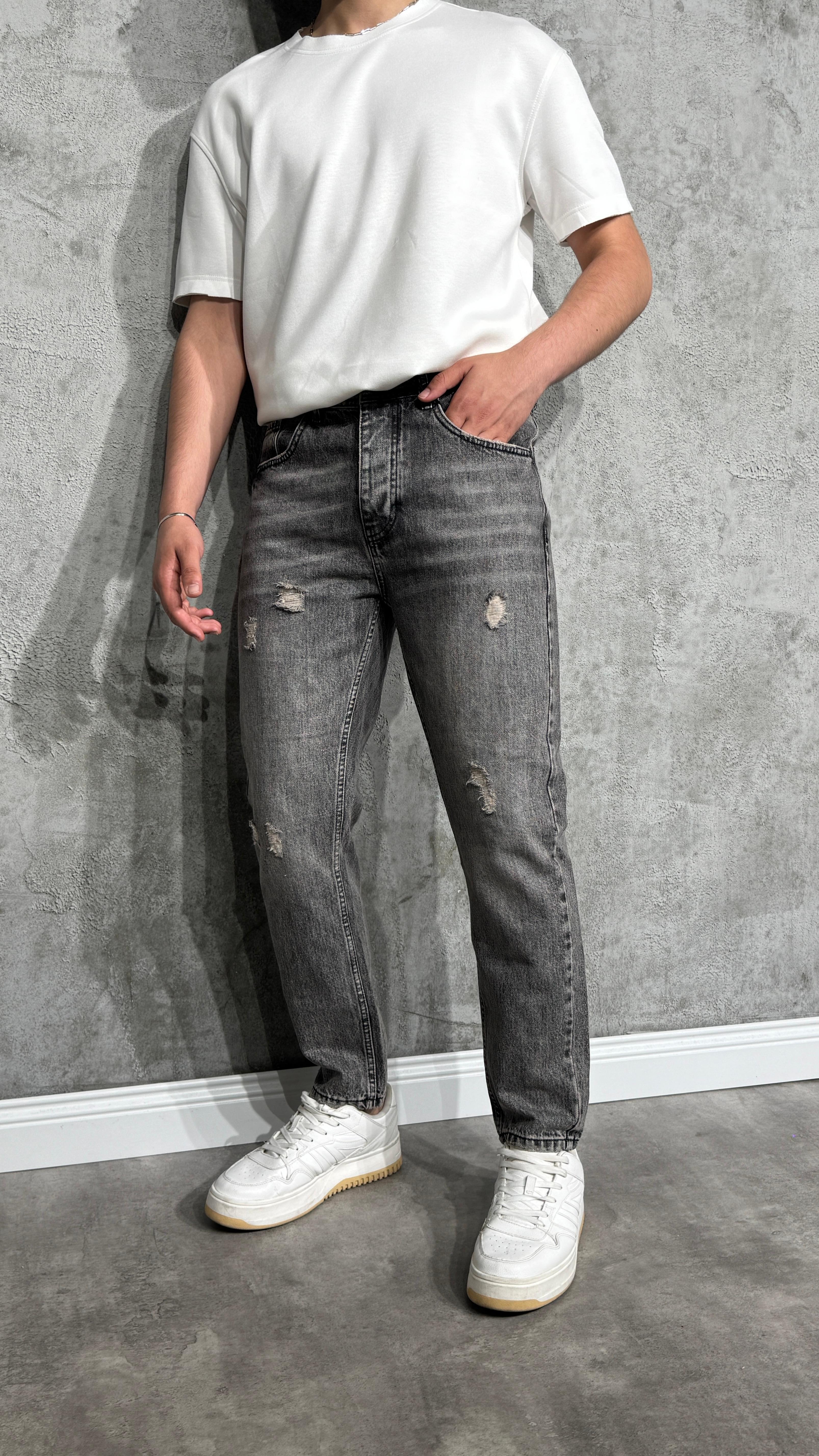 Boyfriend Slim Kot Pantolon