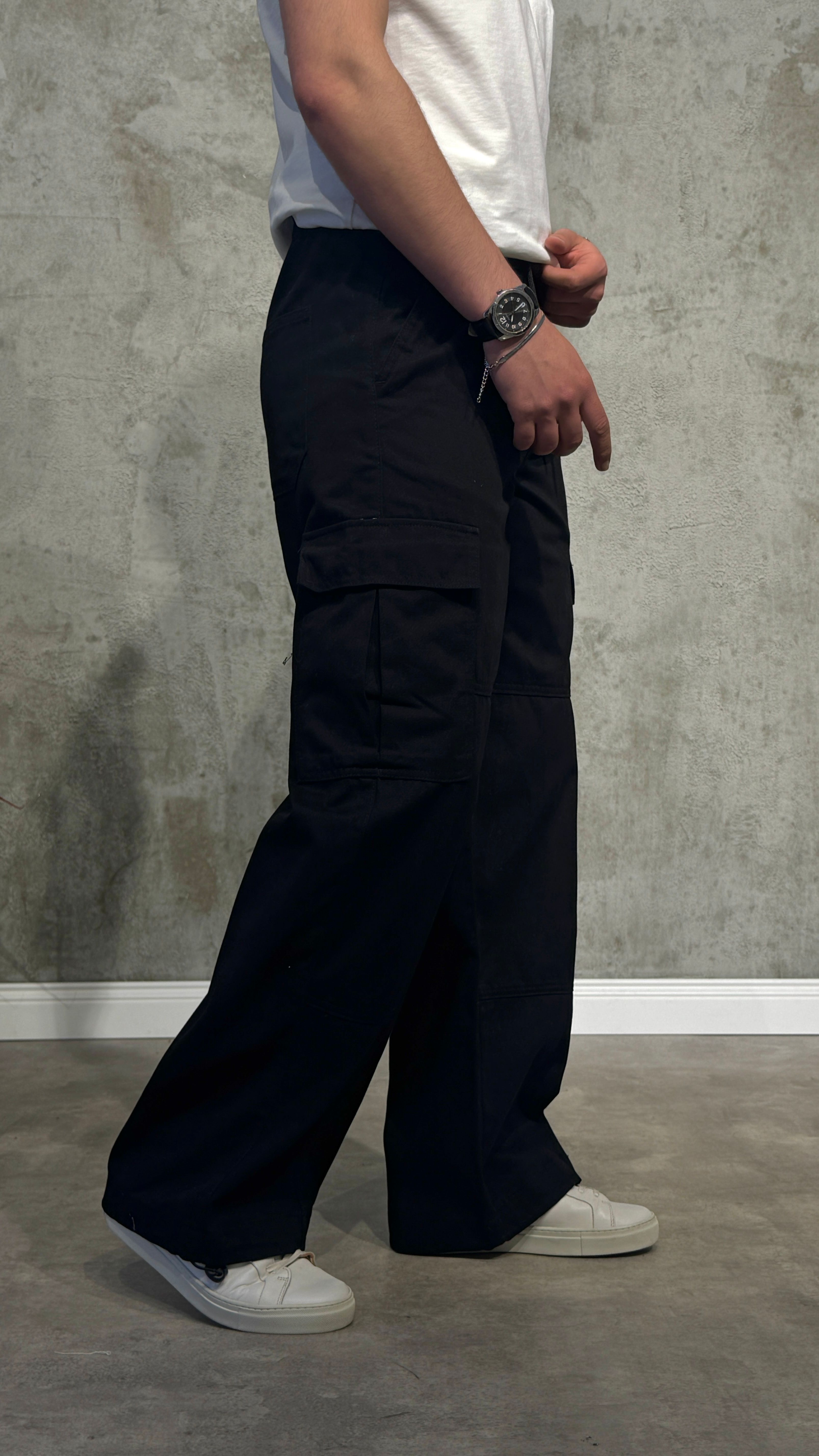 Premium Baggy Kargo Cepli Kot Pantolon