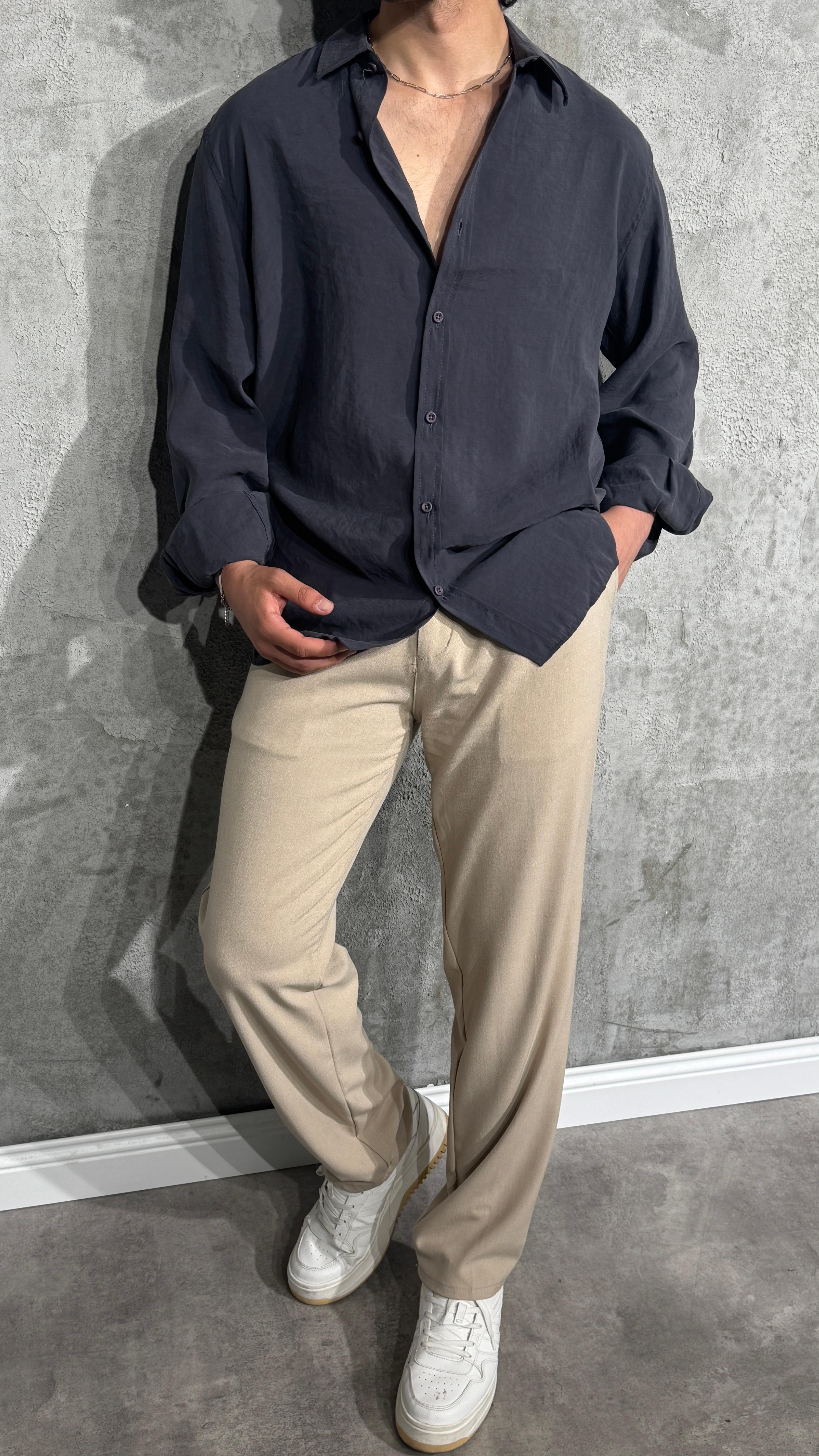 Oversize Tensel Gömlek
