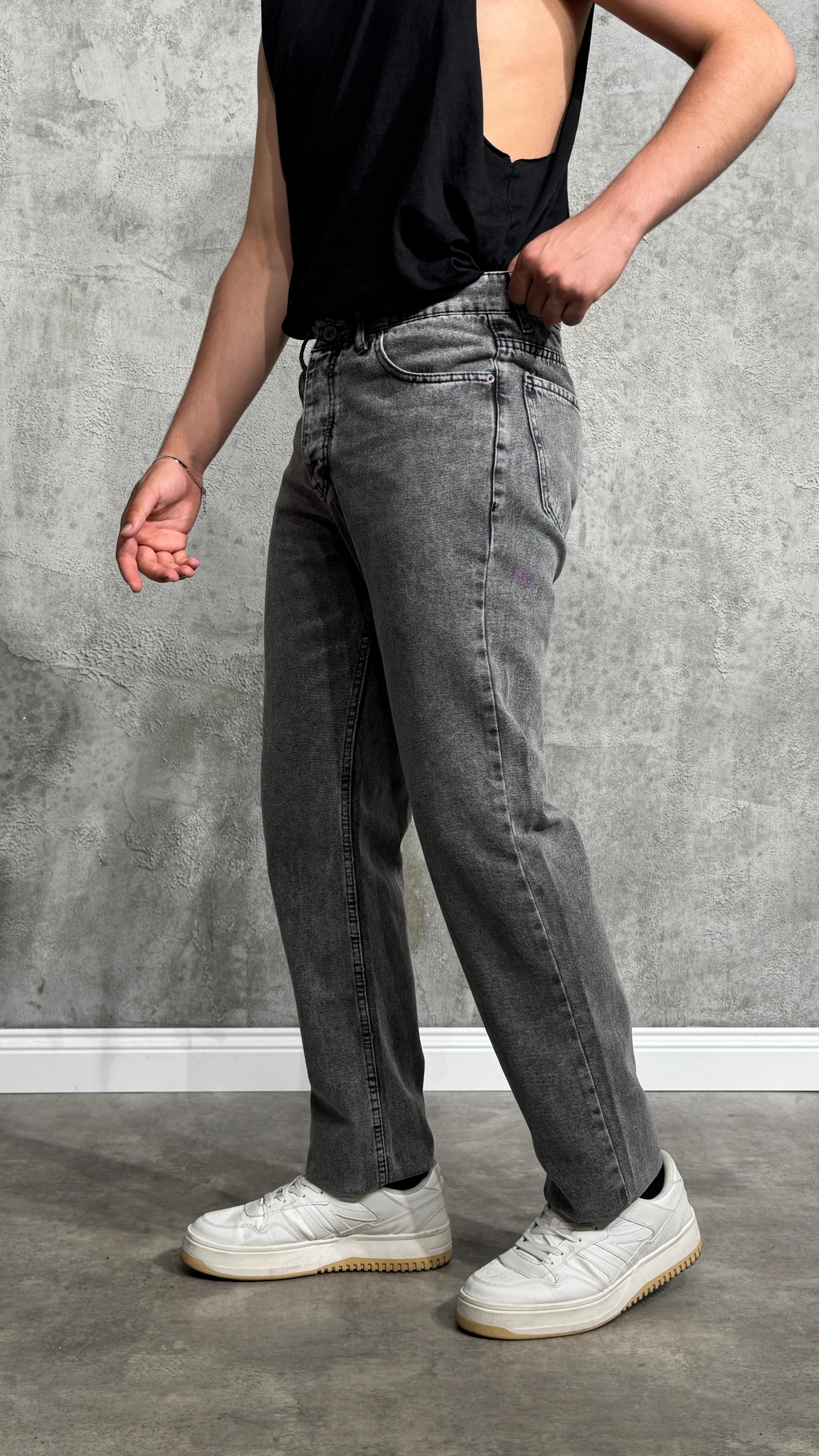 Straight Fit Erkek Antrasit Jean