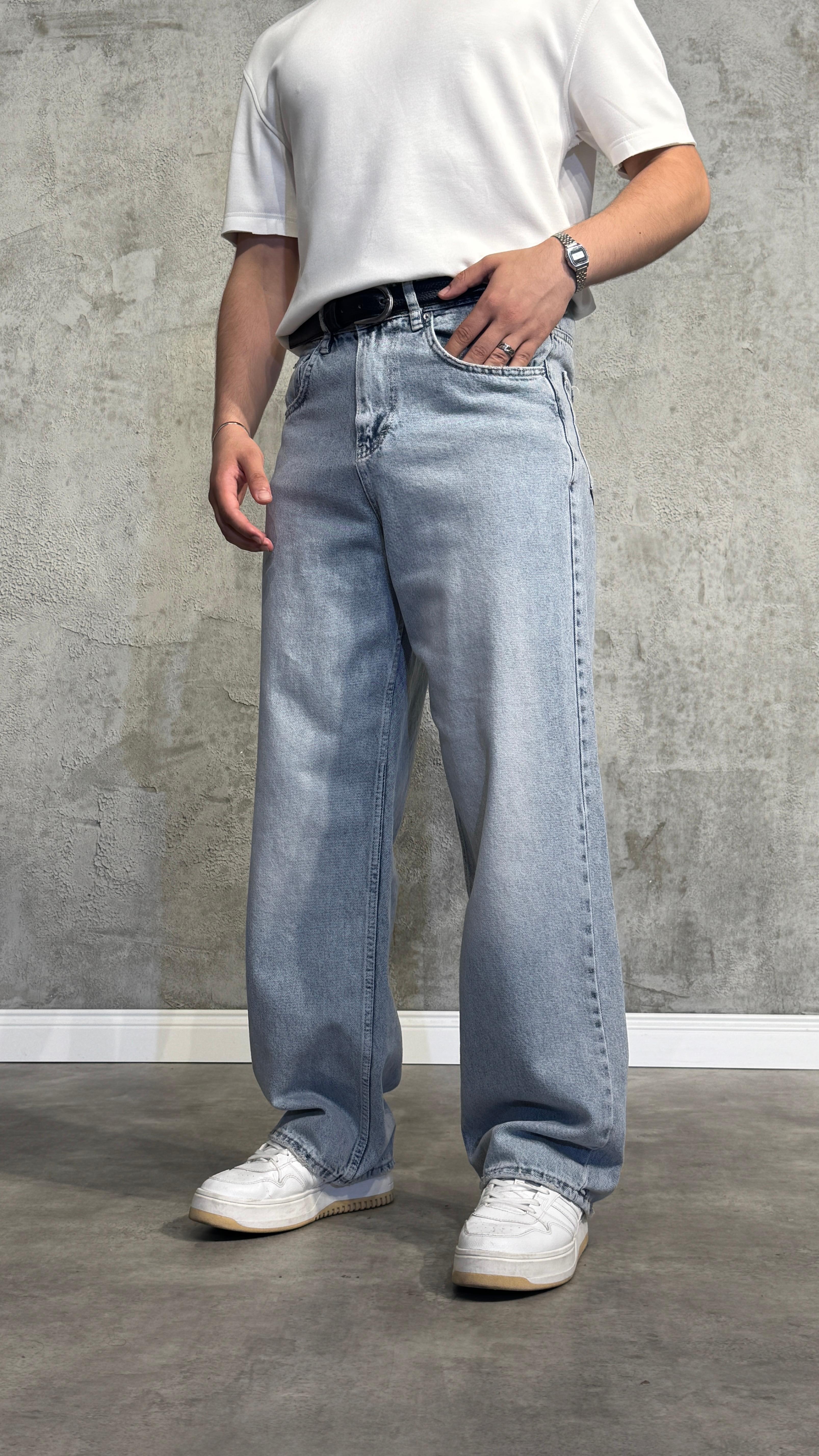 Extra Baggy Yüksek Bel Kot Pantolon