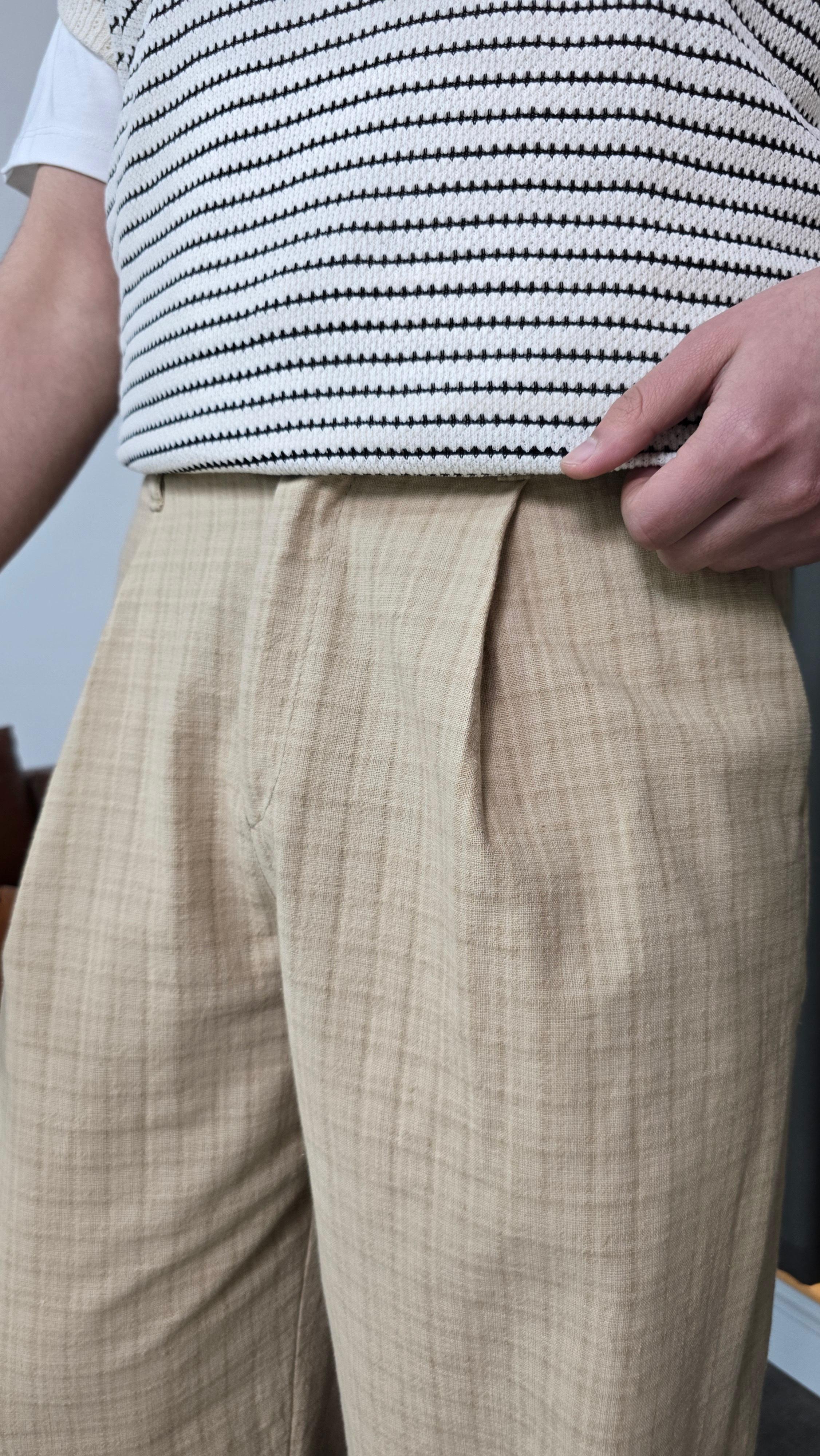 Premium Ekoseli Baggy Kumaş Pantolon