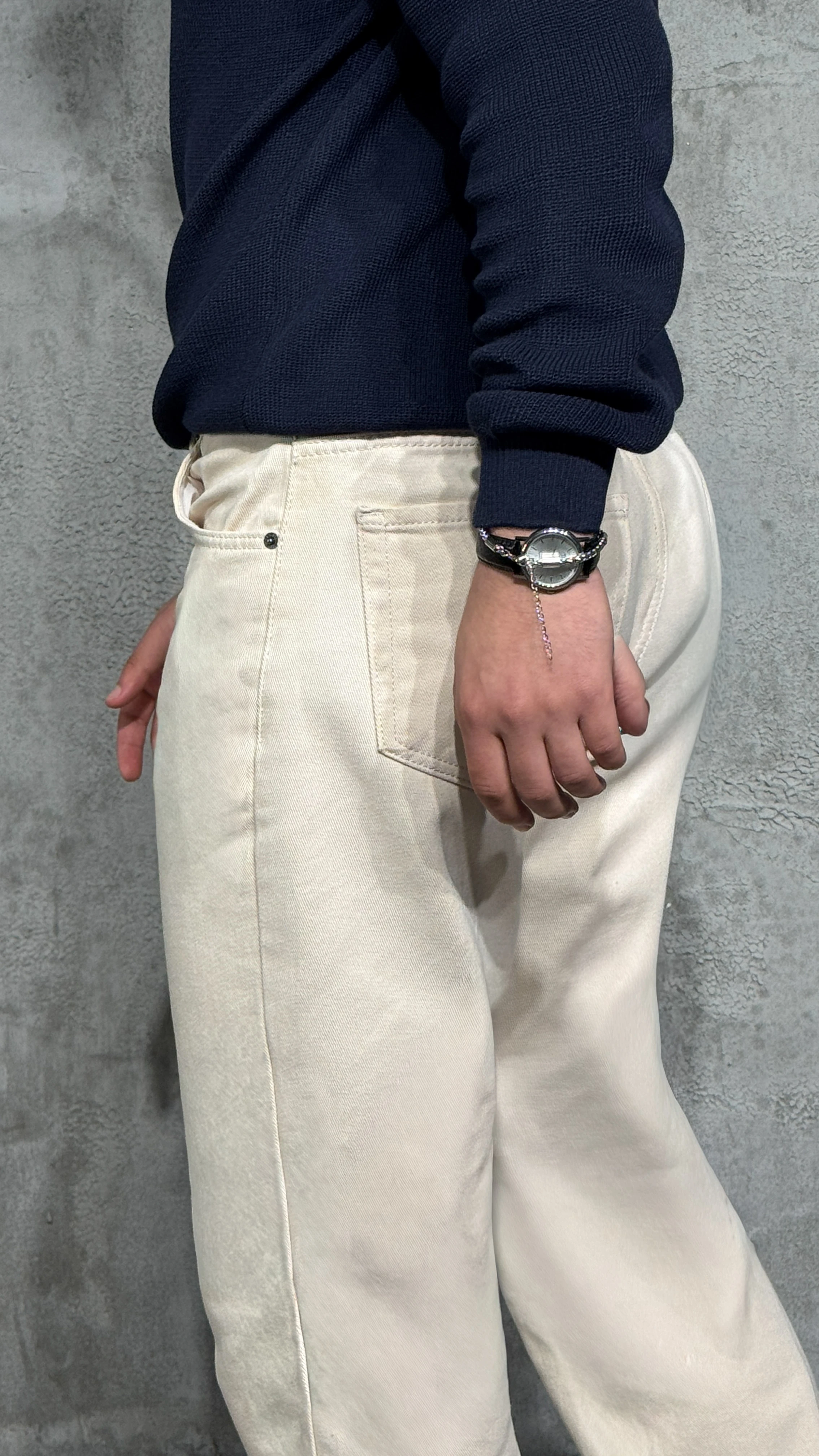 Erkek Yüksek Bel Baggy Kot Pantolon