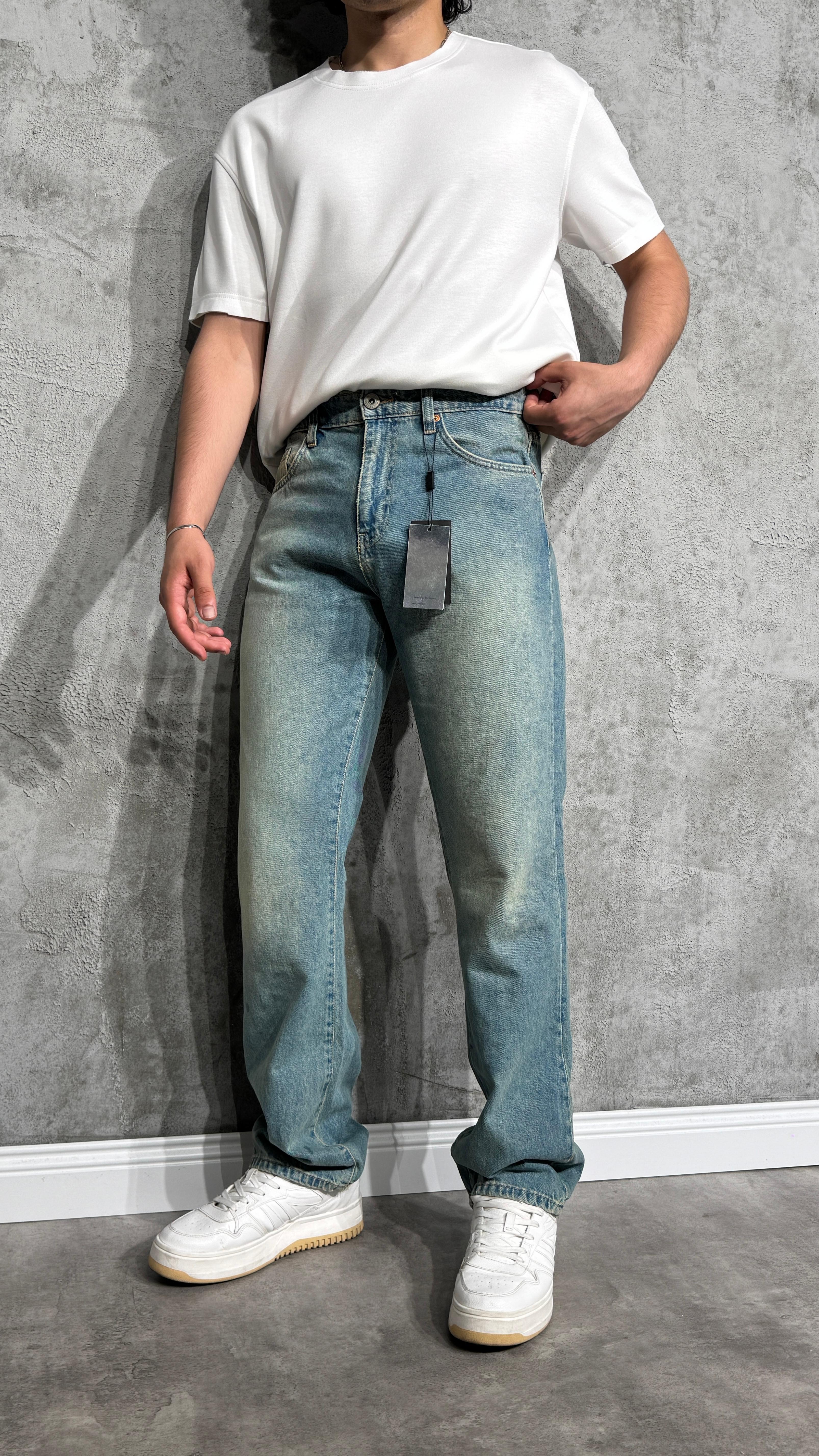 Regular Fit Yıkamalı Kot Pantolon