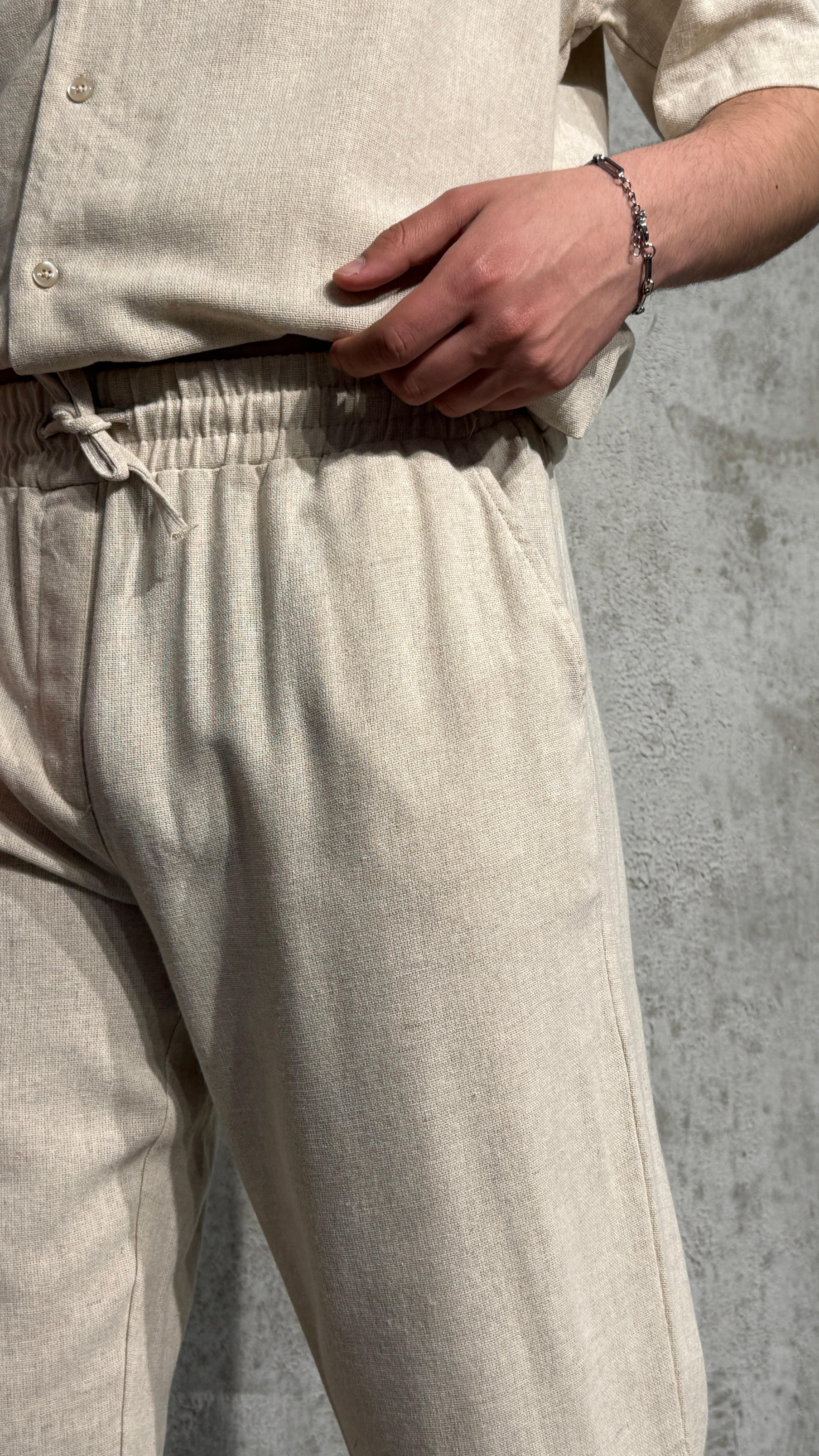Oversize Keten Eşofman Takım