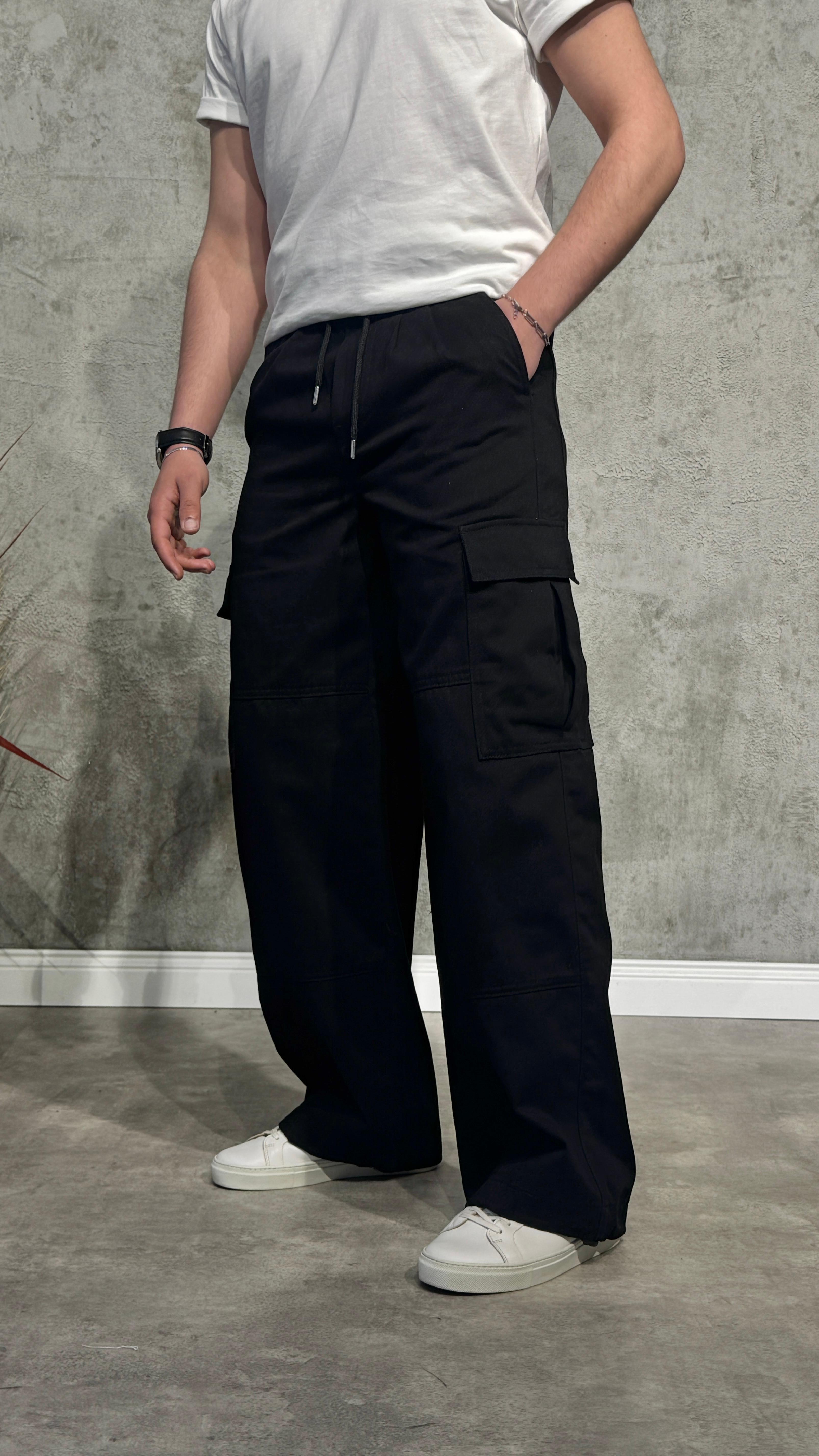 Premium Baggy Kargo Cepli Kot Pantolon