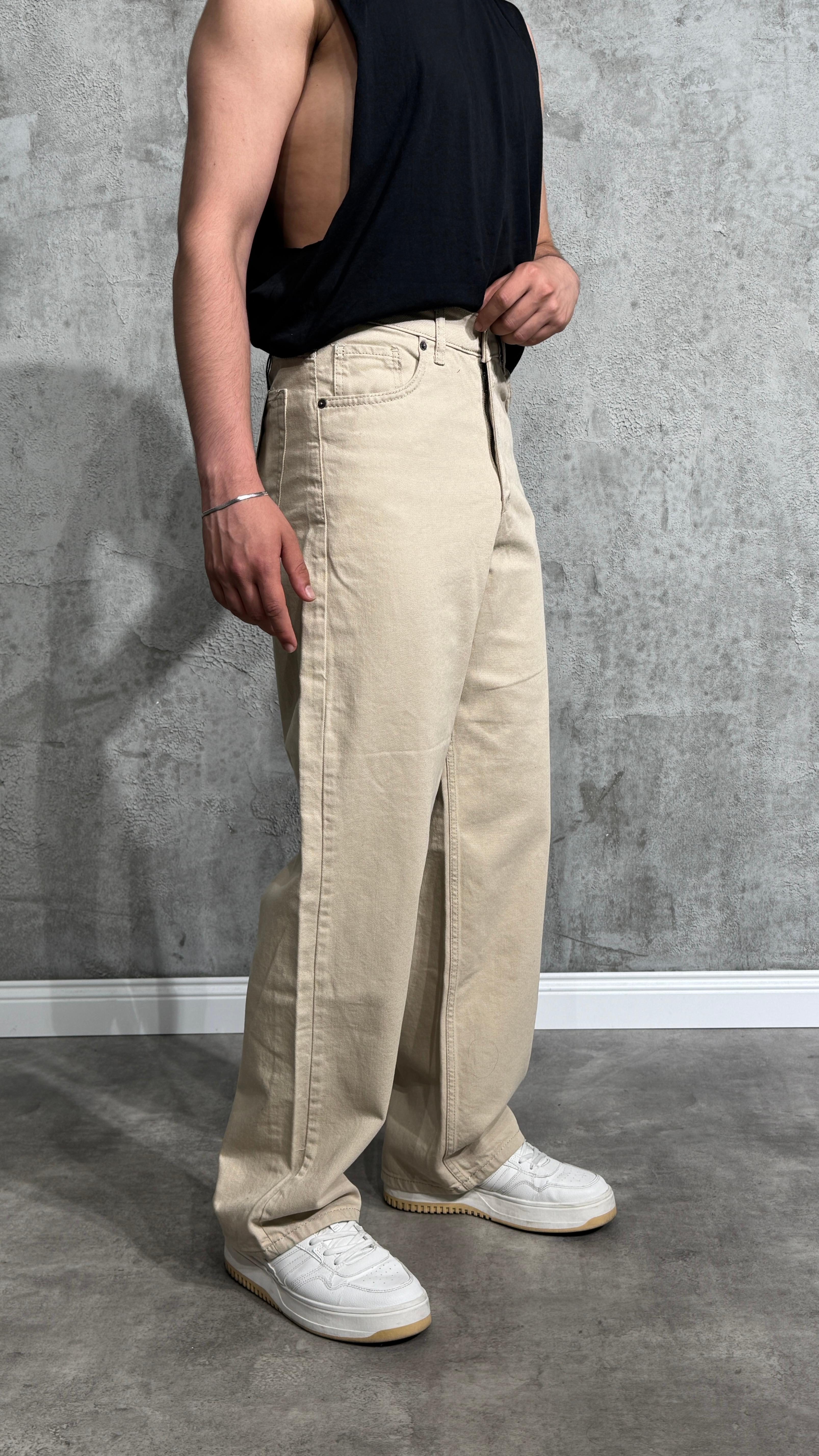 Yüksek Bel Baggy Jean