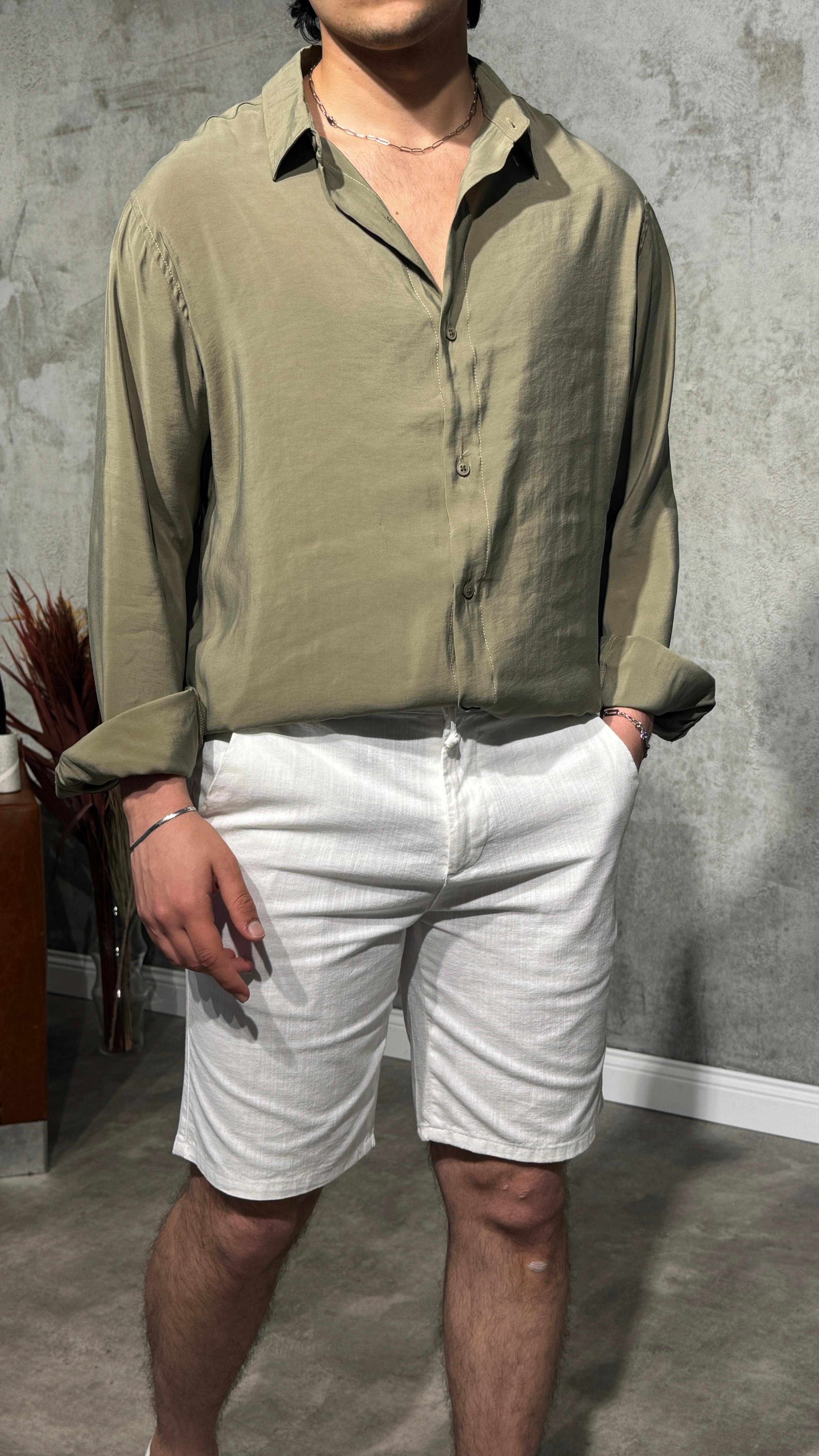 Oversize Tensel Gömlek