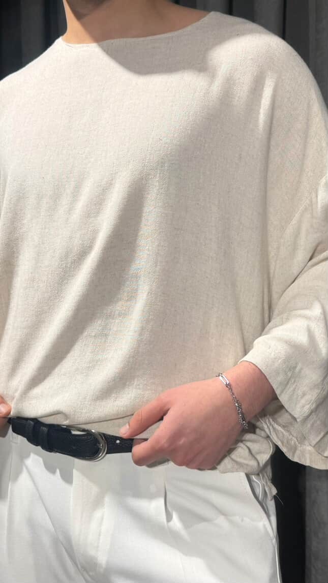 Premium Oversize Keten Tişört