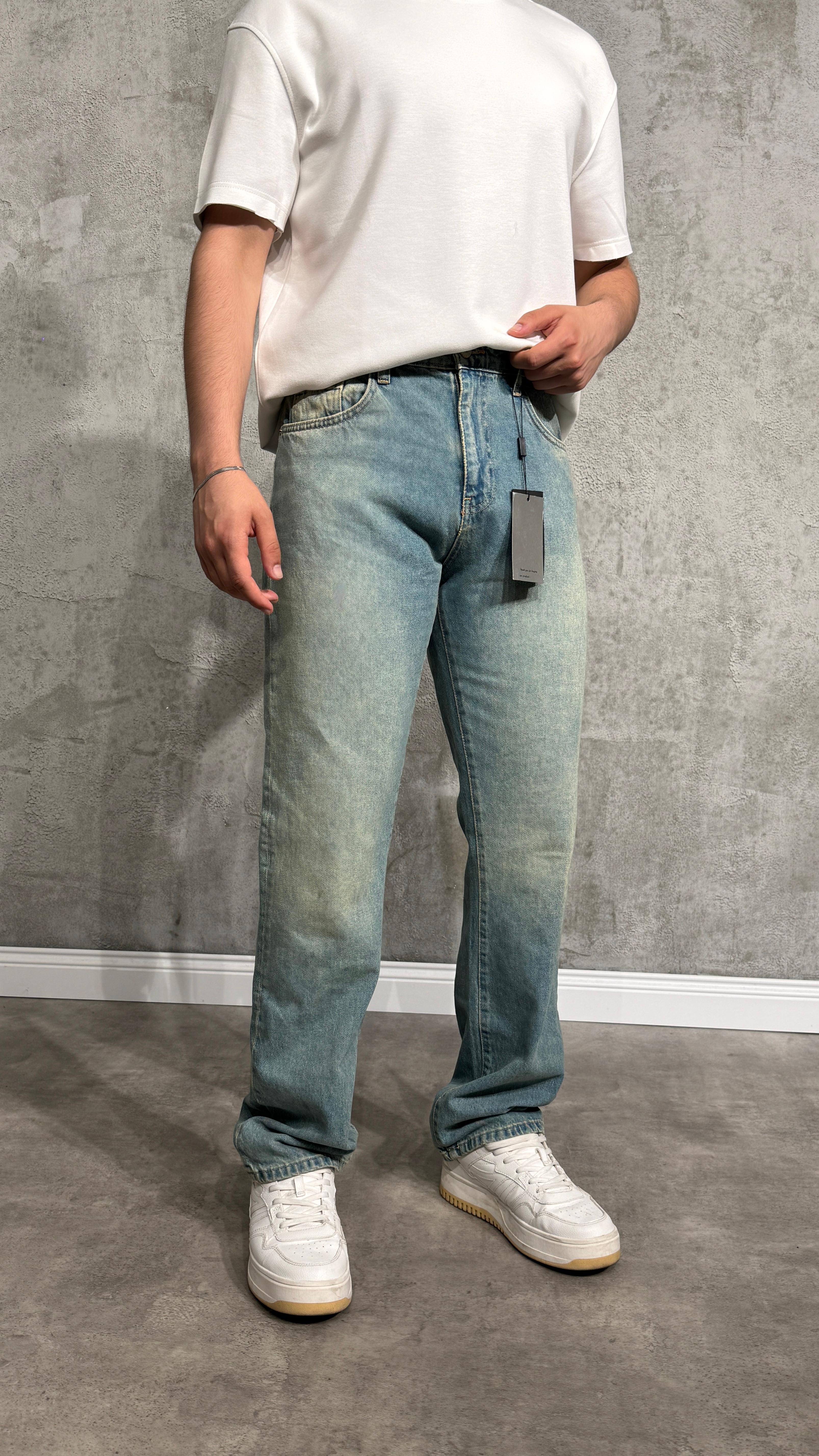 Regular Fit Yıkamalı Kot Pantolon