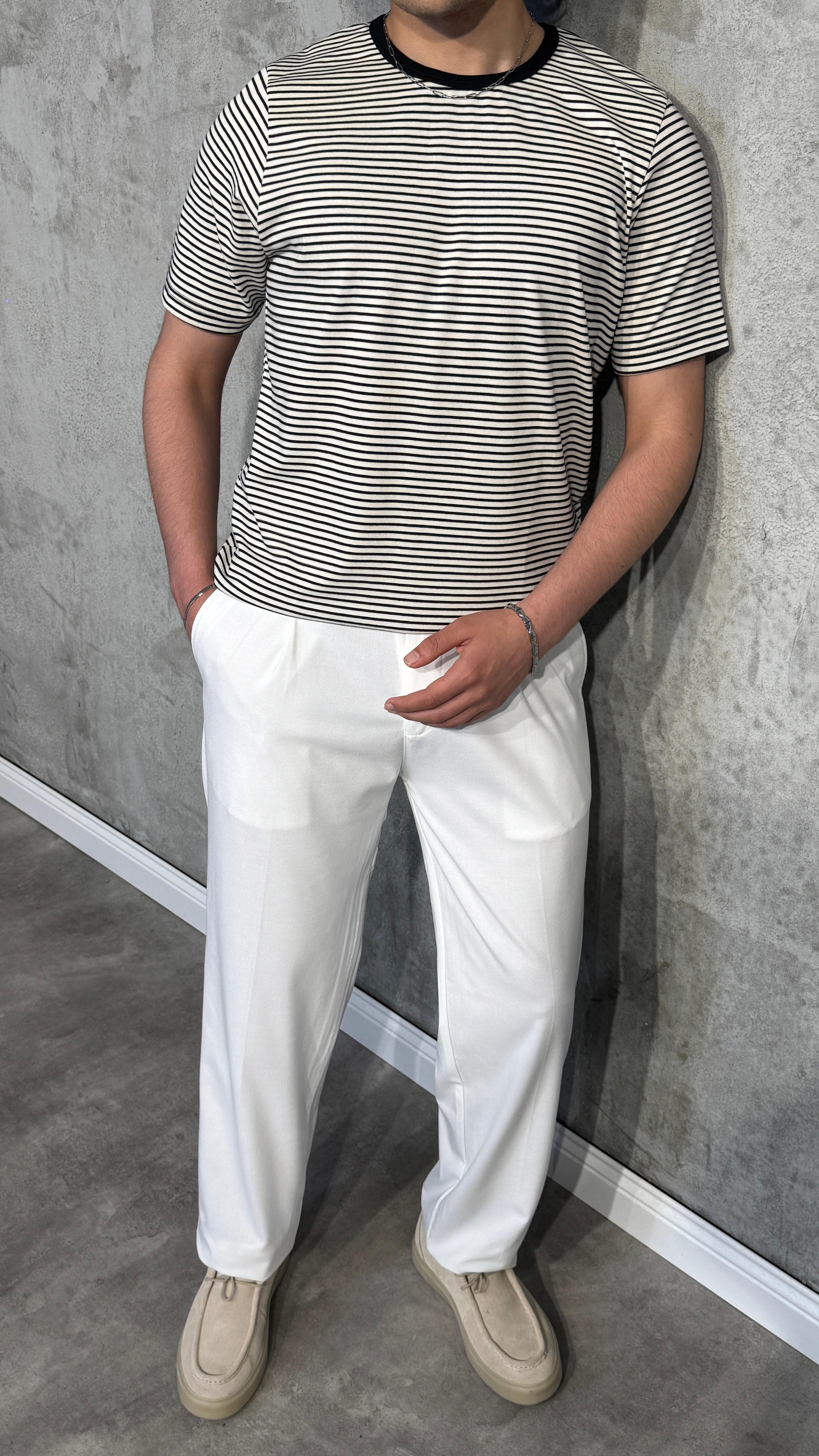 Regular Fit Çizgili Tişört