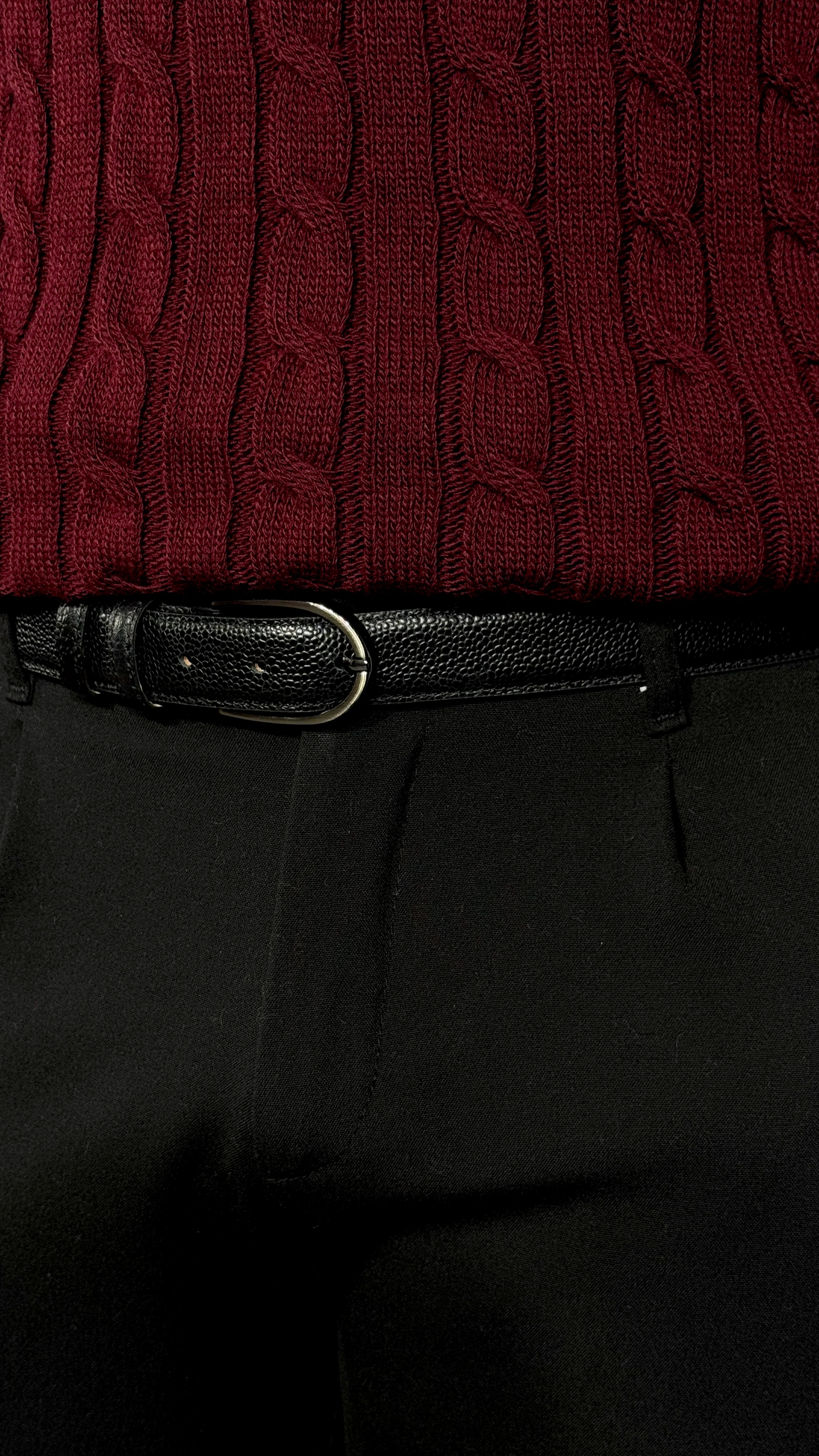 Erkek Bisiklet Yaka Desenli Fit Kazak