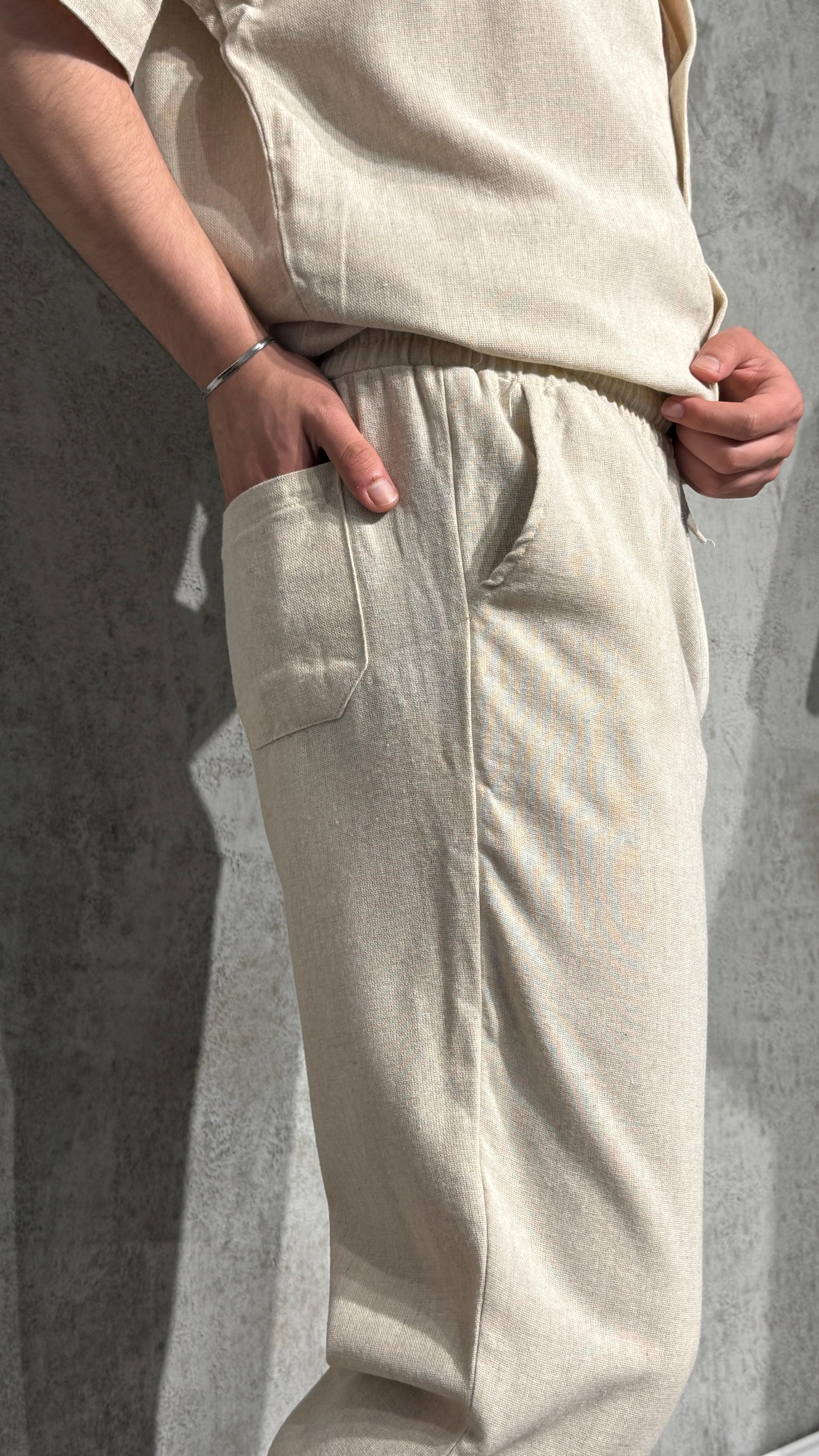 Oversize Keten Eşofman Takım