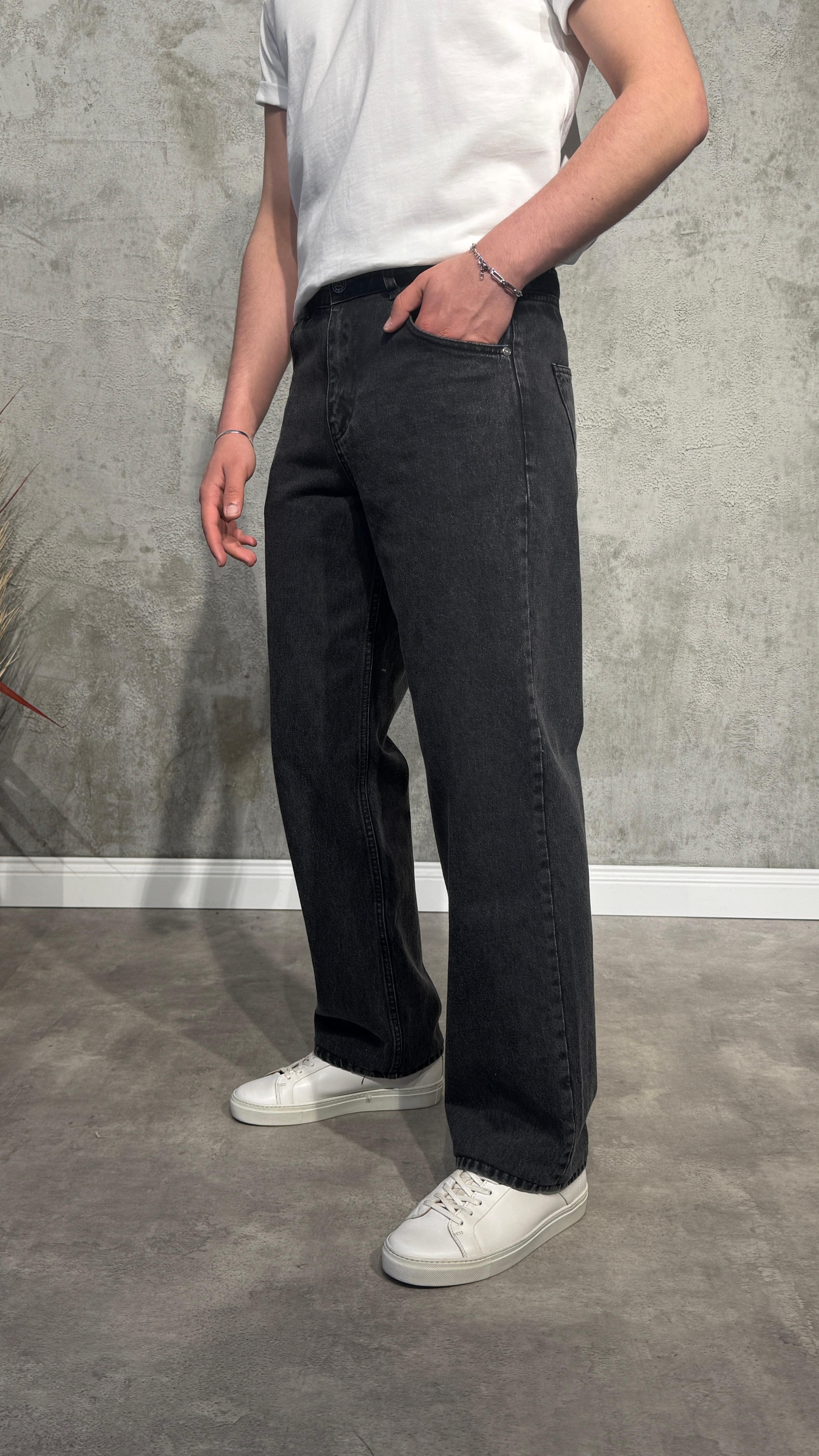 Baggy Fit Kot Pantolon - Antrasit