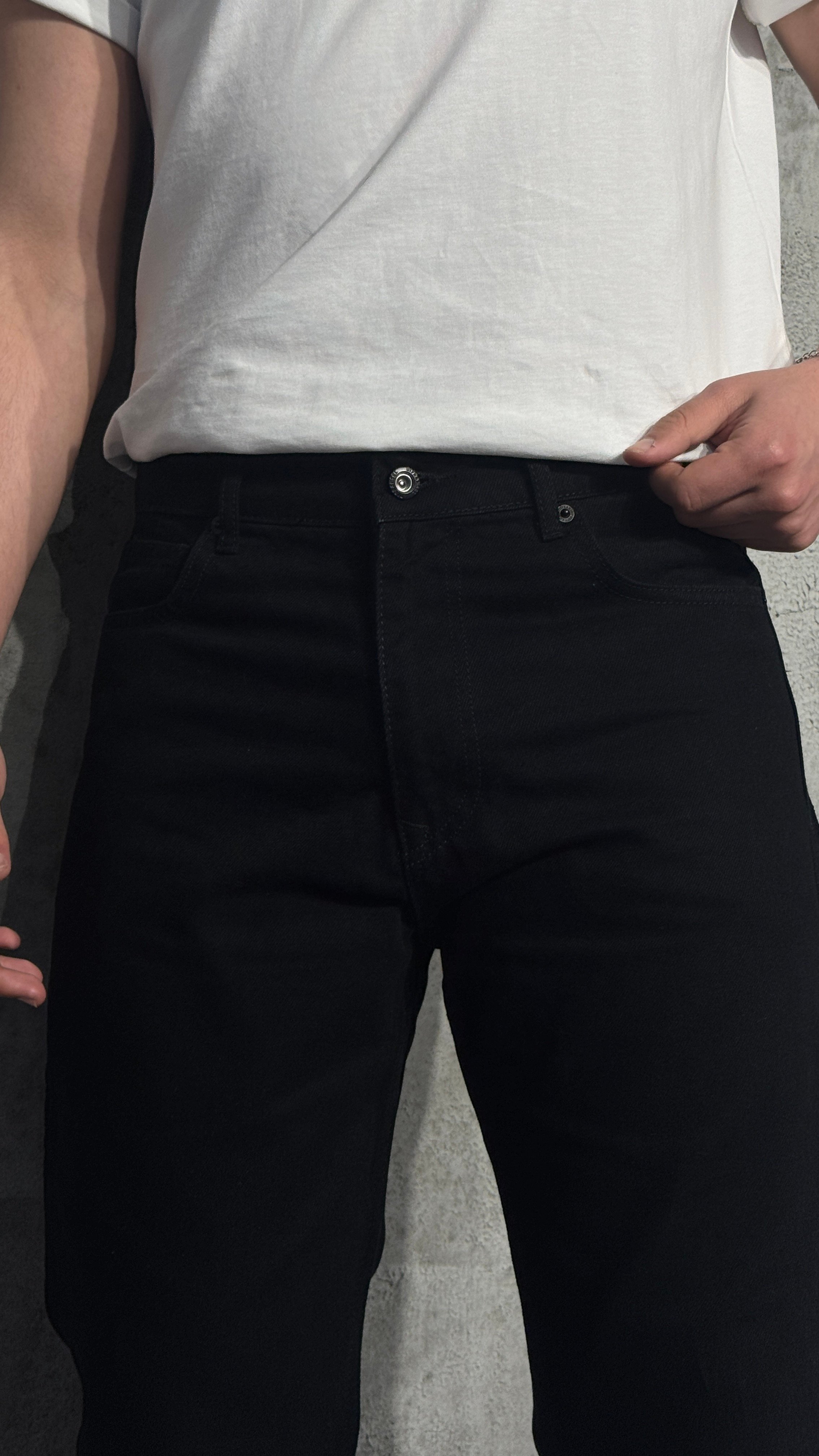 Straight Fit Siyah Kot Pantolon