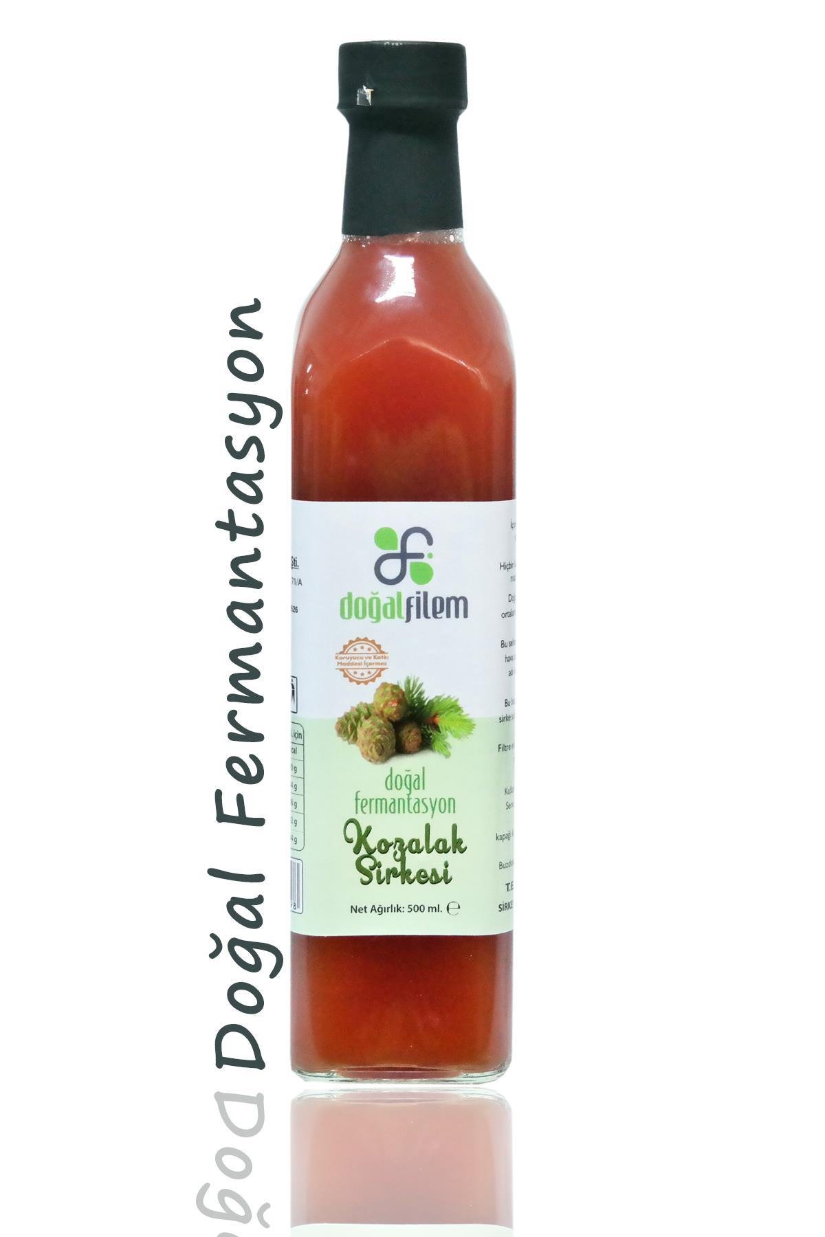 Doğal Fermante Çam Kozalağı Sirkesi 500 ml Cam Şişede