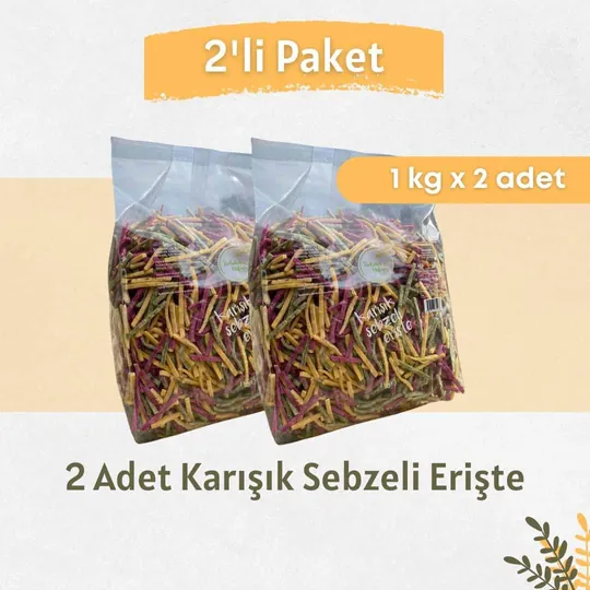 KARIŞIK SEBZELİ ERİŞTE - 2 kg
