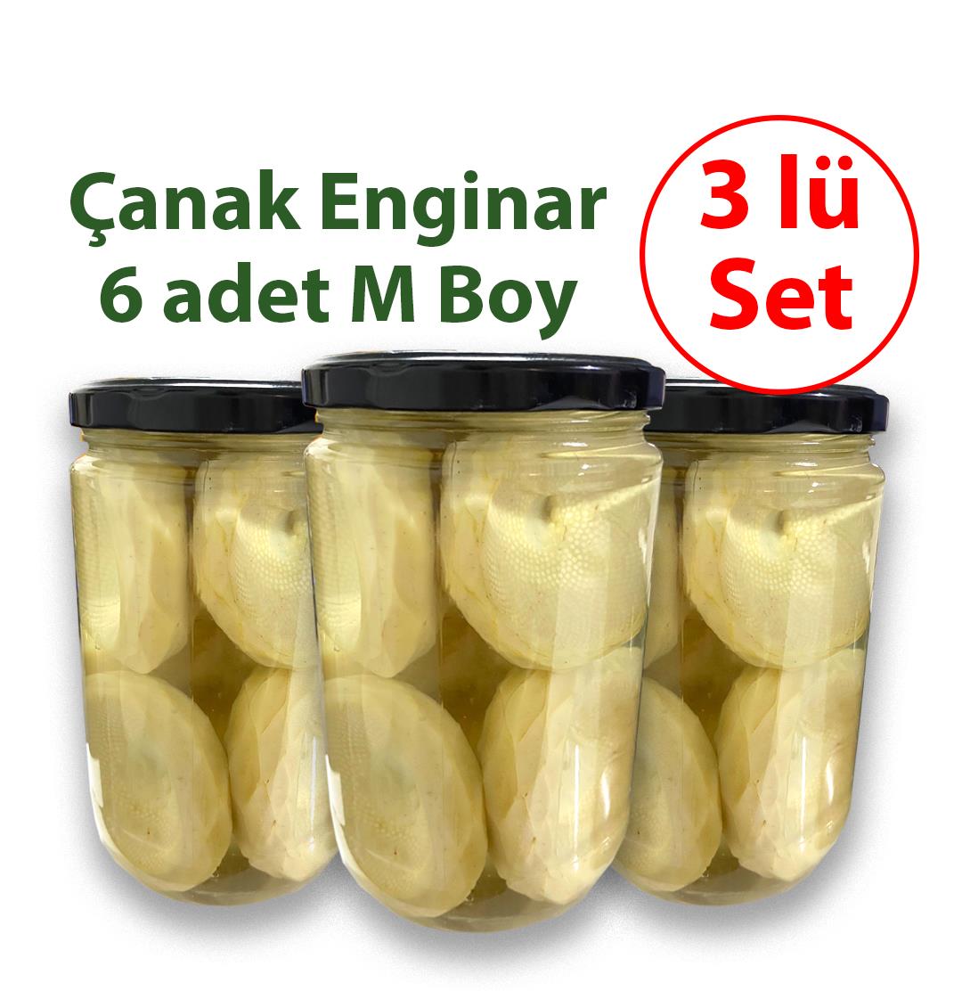 3 Lü Set Konserve Çanak Enginar 6 adet (M)