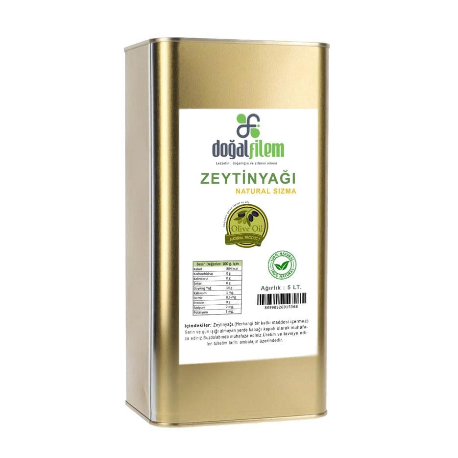 Natural Birinci Sızma Zeytinyağı (5 LİTRE TENEKE)