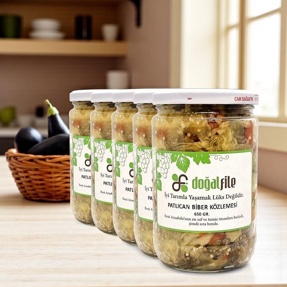 5 adet Patlıcan Biber Közleme 650 gr