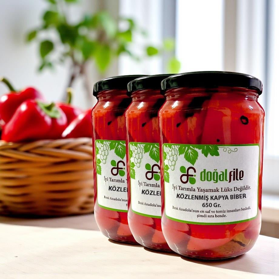 Közlenmiş Kapya Biber 650 gr. - 3 adet