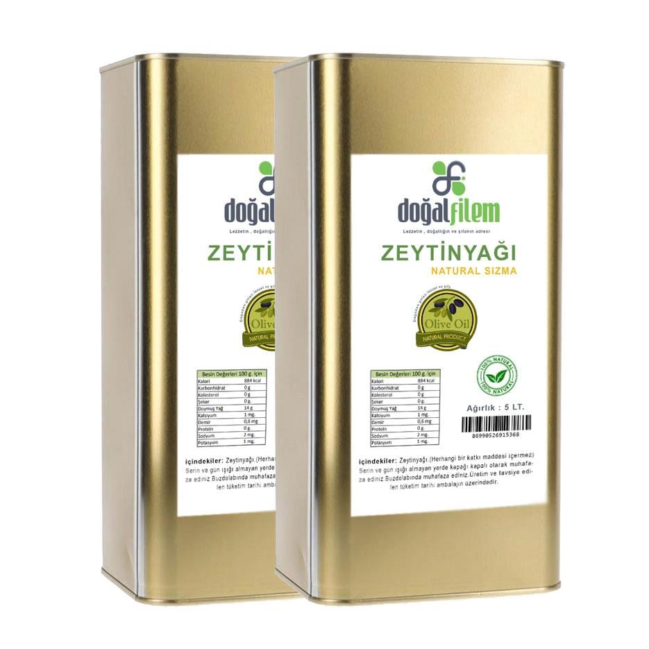 2 Adet Natural Birinci Sızma Zeytinyağı (10 LİTRE)