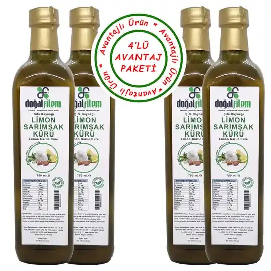 Sarımsak Limon Kürü 500 ml - 4 adet