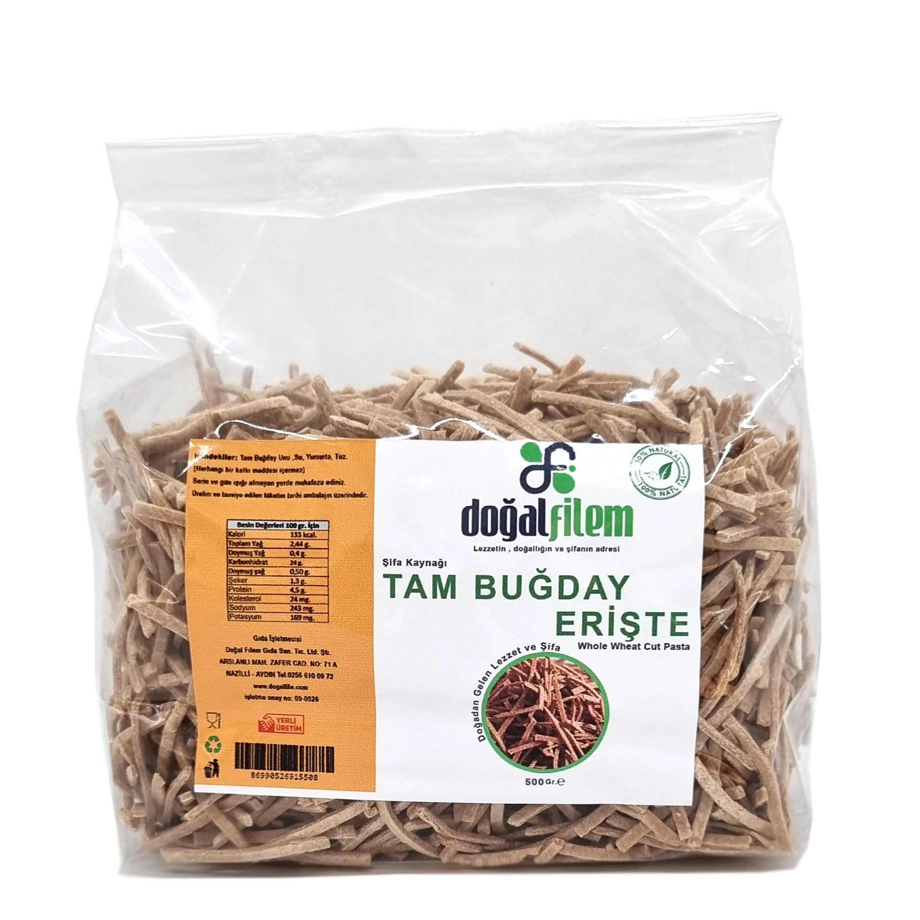 Tam Buğday Erişte - 500 gr.