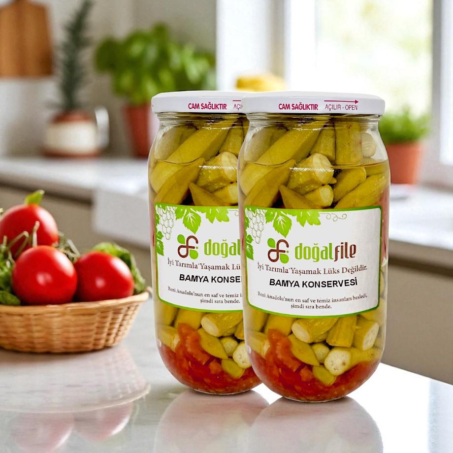 Bamya Konservesi Süzme 650 gr. 2 li paket