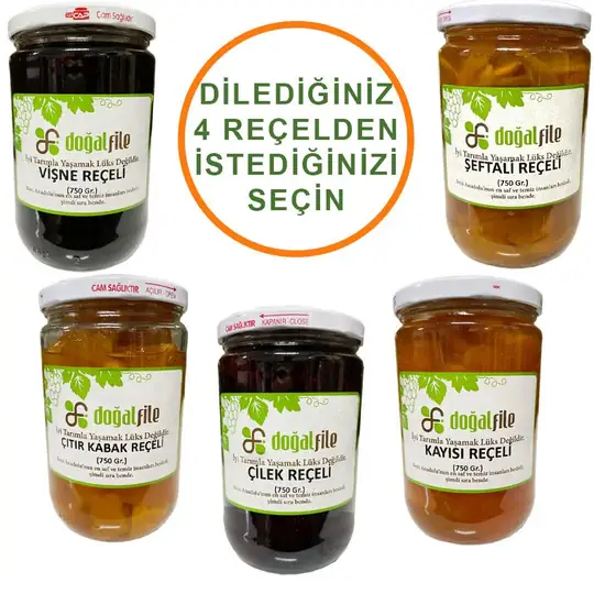 4 adet 750 gr. Reçel (seçenekli)