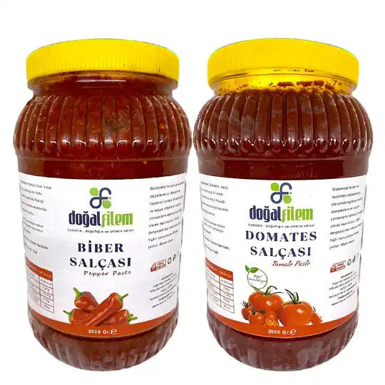 2 Adet 3 Kg. Domates ve Tatlı Biber Salçası (6 Kg)