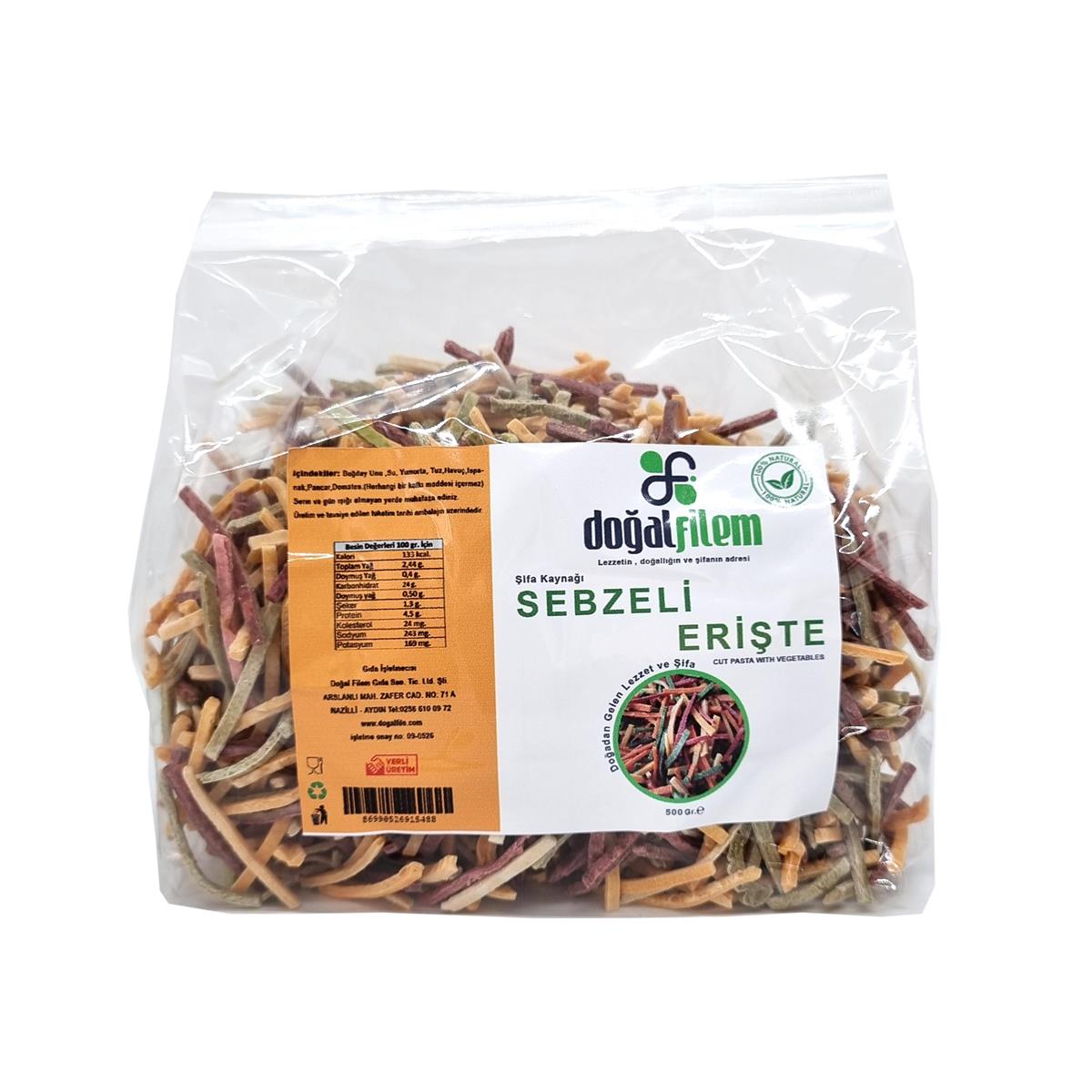 KARIŞIK SEBZELİ ERİŞTE - 500 gr.