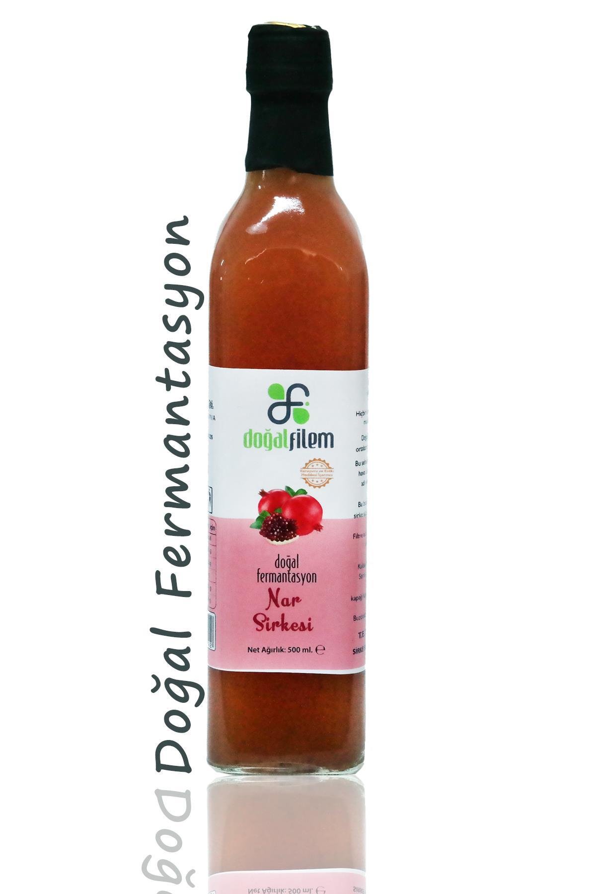 Doğal Fermante Nar Sirkesi 500 ml Cam Şişede