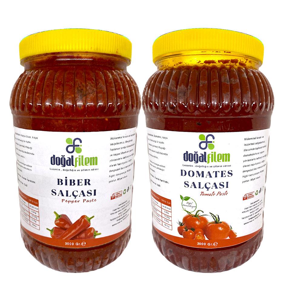2 Adet 3 Kg. Domates ve Biber Salçası (6 Kg)