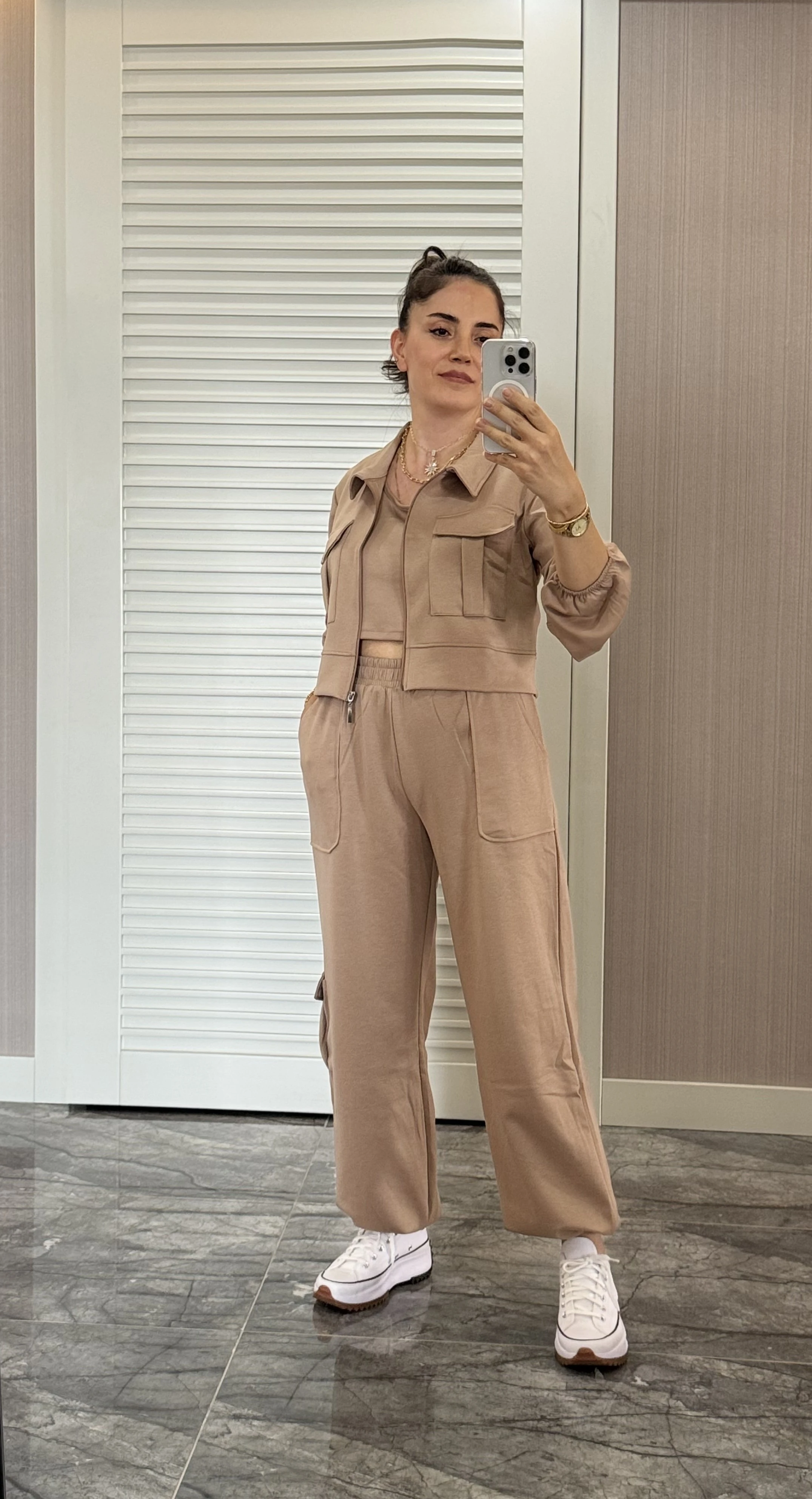 3'lü Eşofman Takımı - Vizon