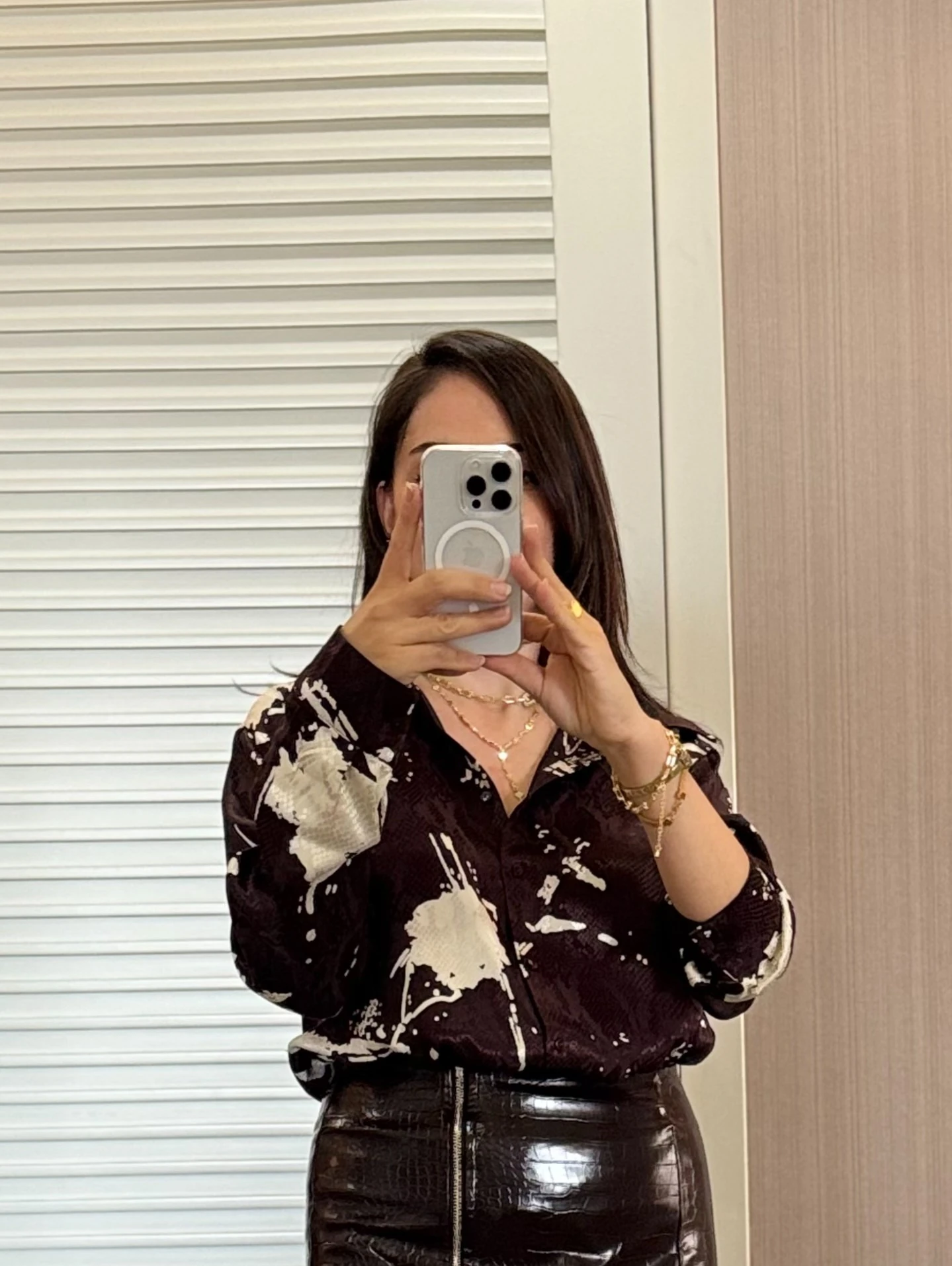 Fit Desenli Viskon Gömlek