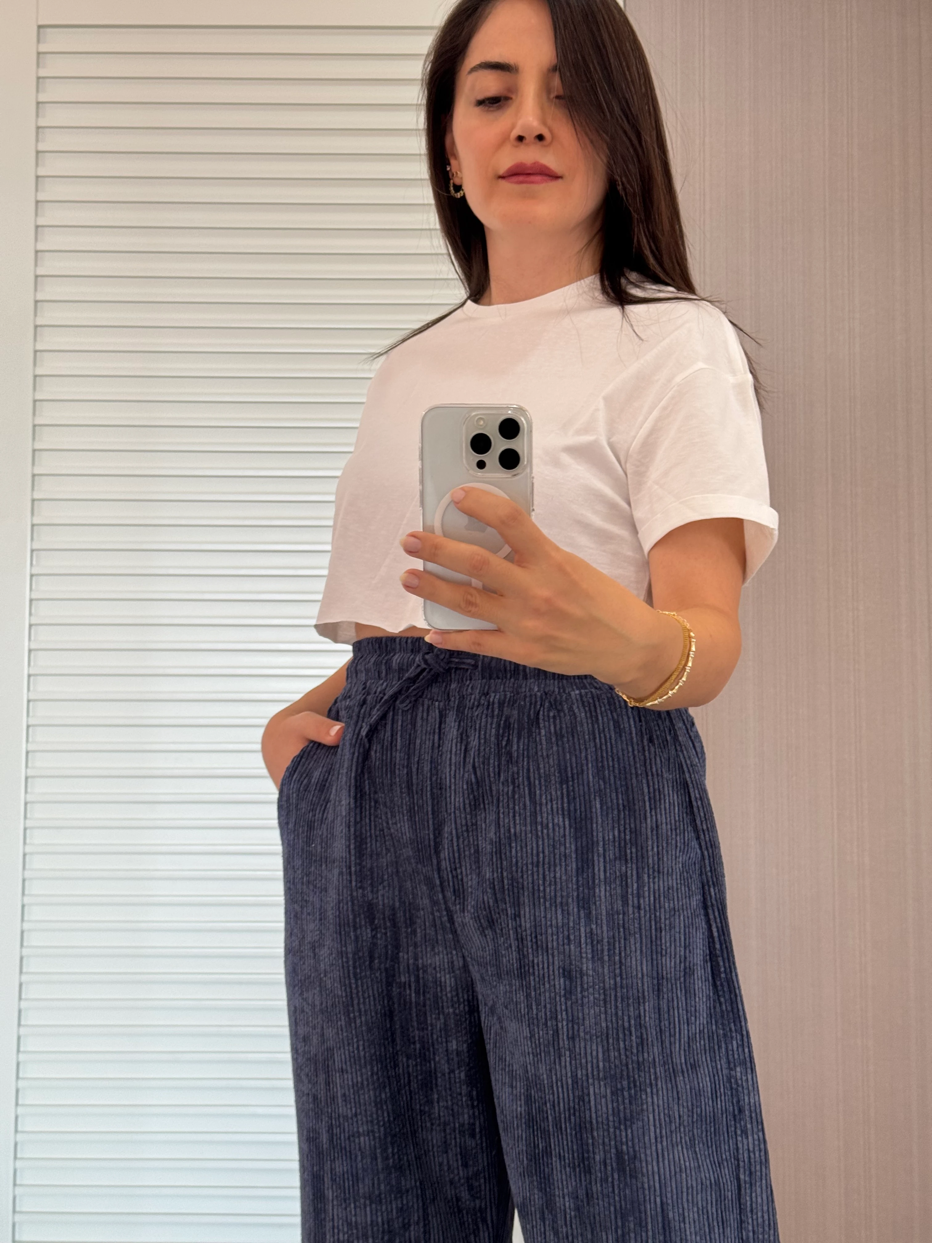 Kadife Pantolon - Lacivert