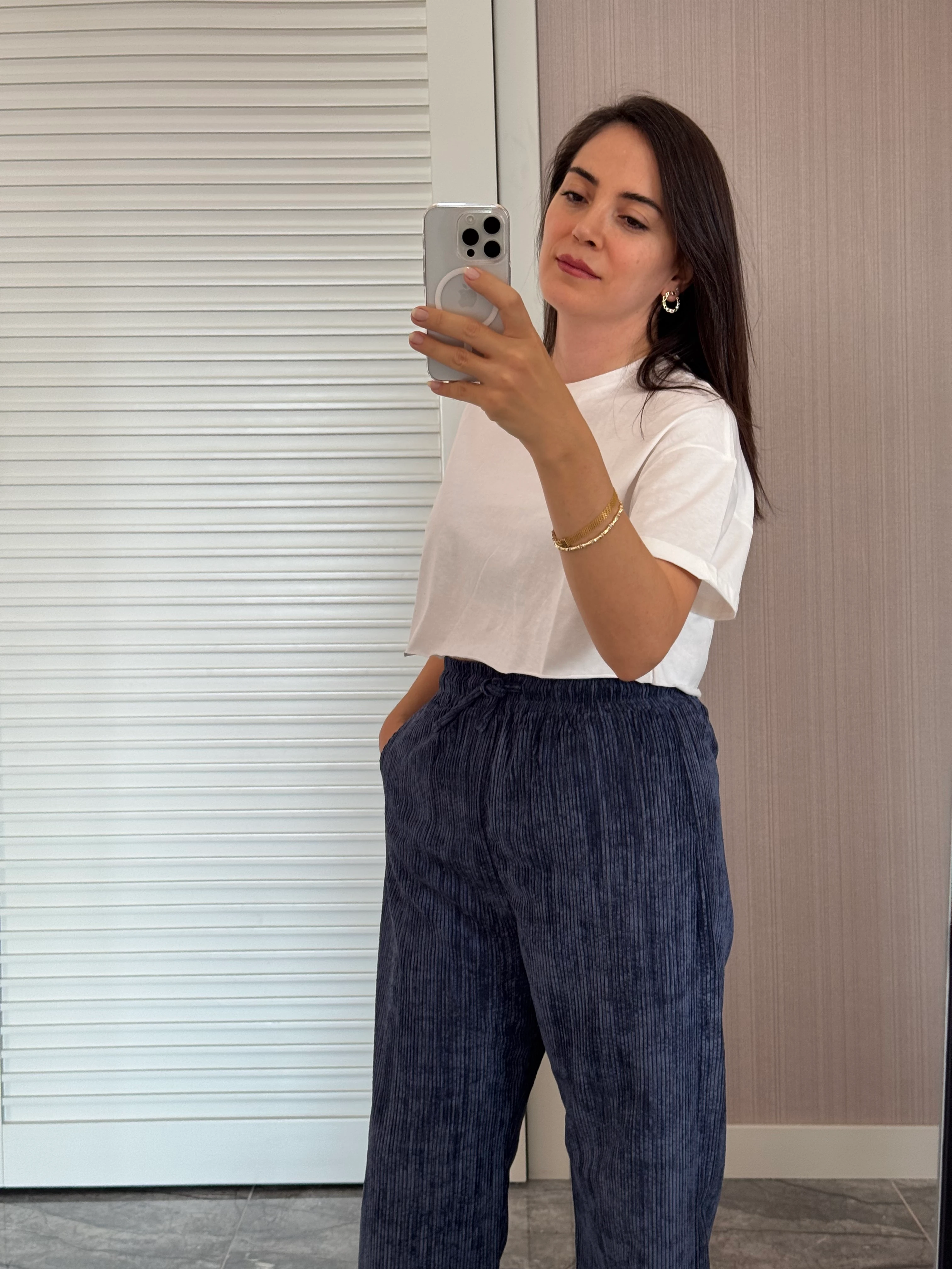 Kadife Pantolon - Lacivert