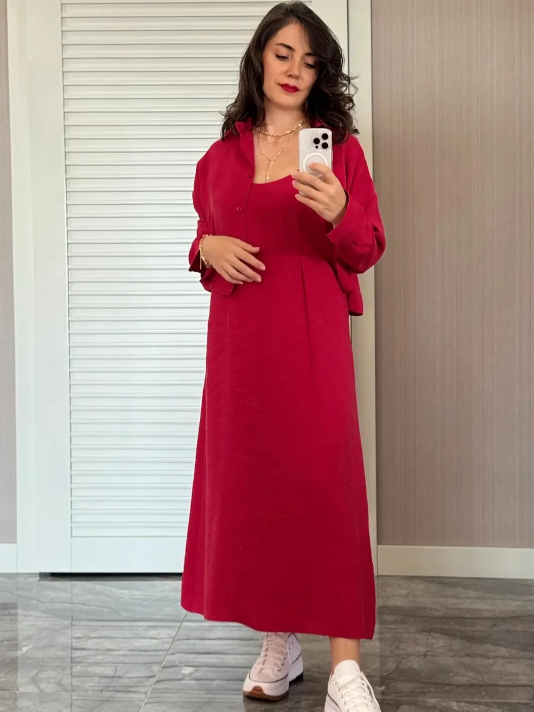 Gömlekli Elbise Takımı