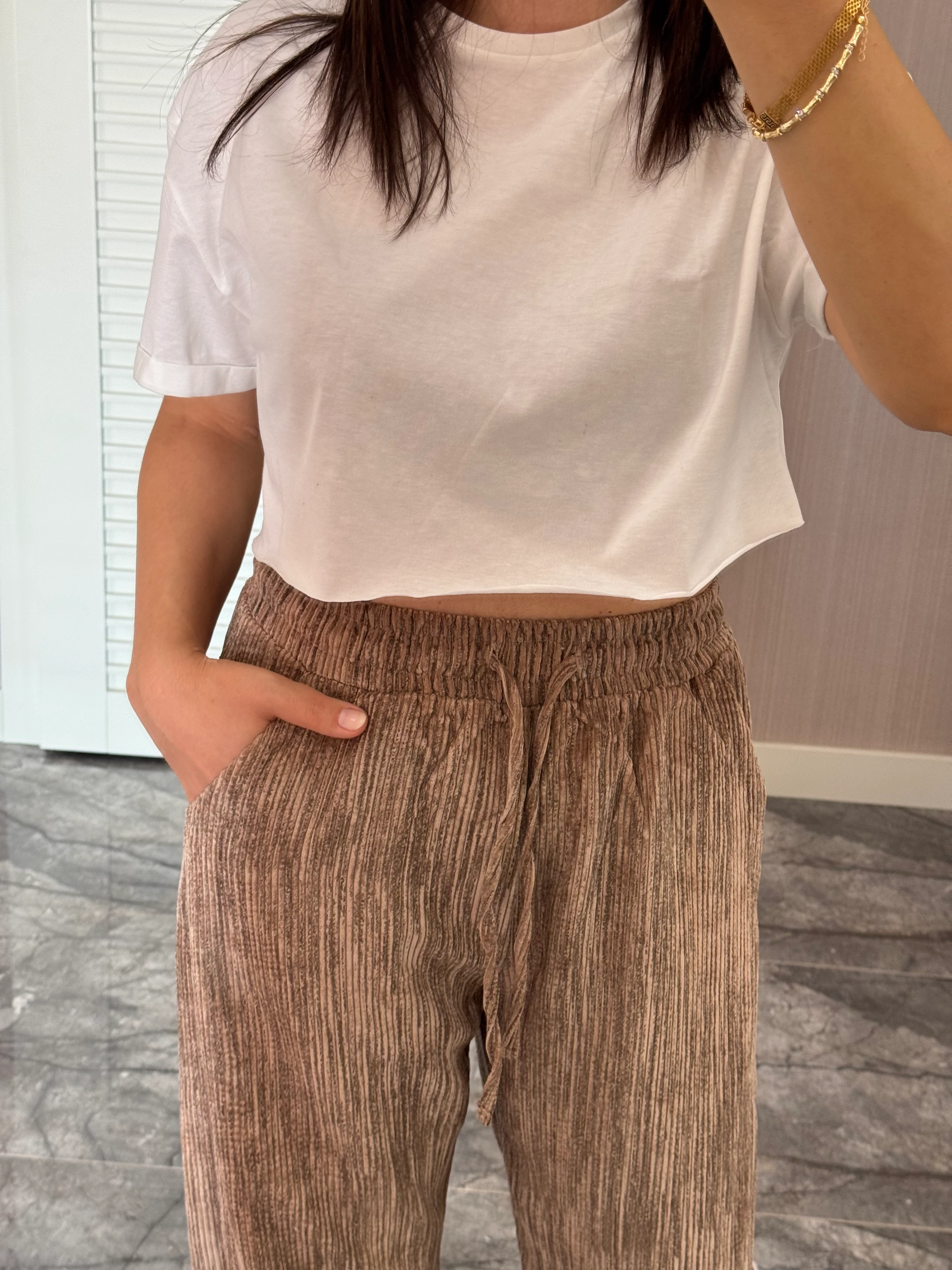 Kadife Pantolon - Camel