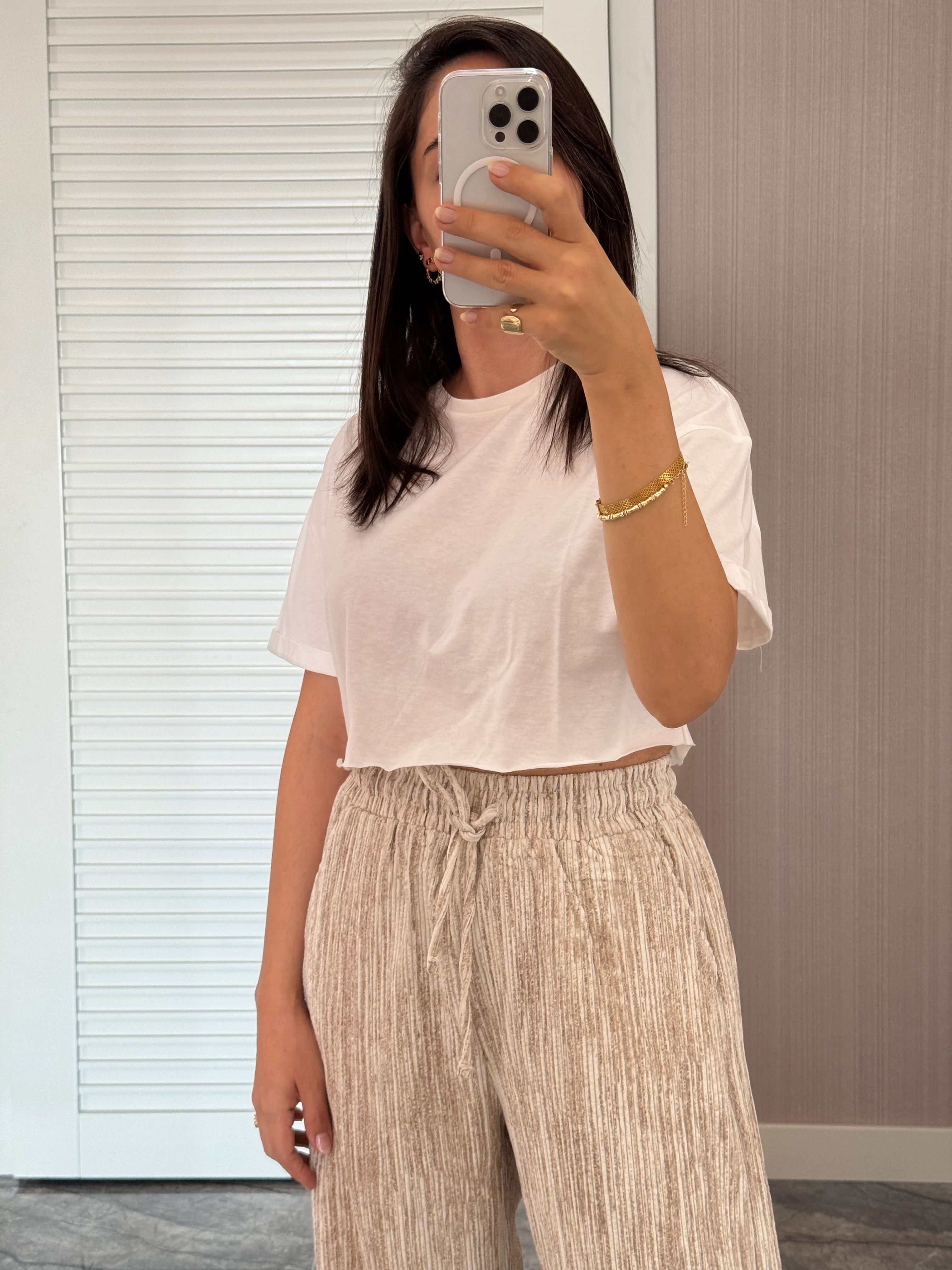 Kadife Pantolon - Ekru